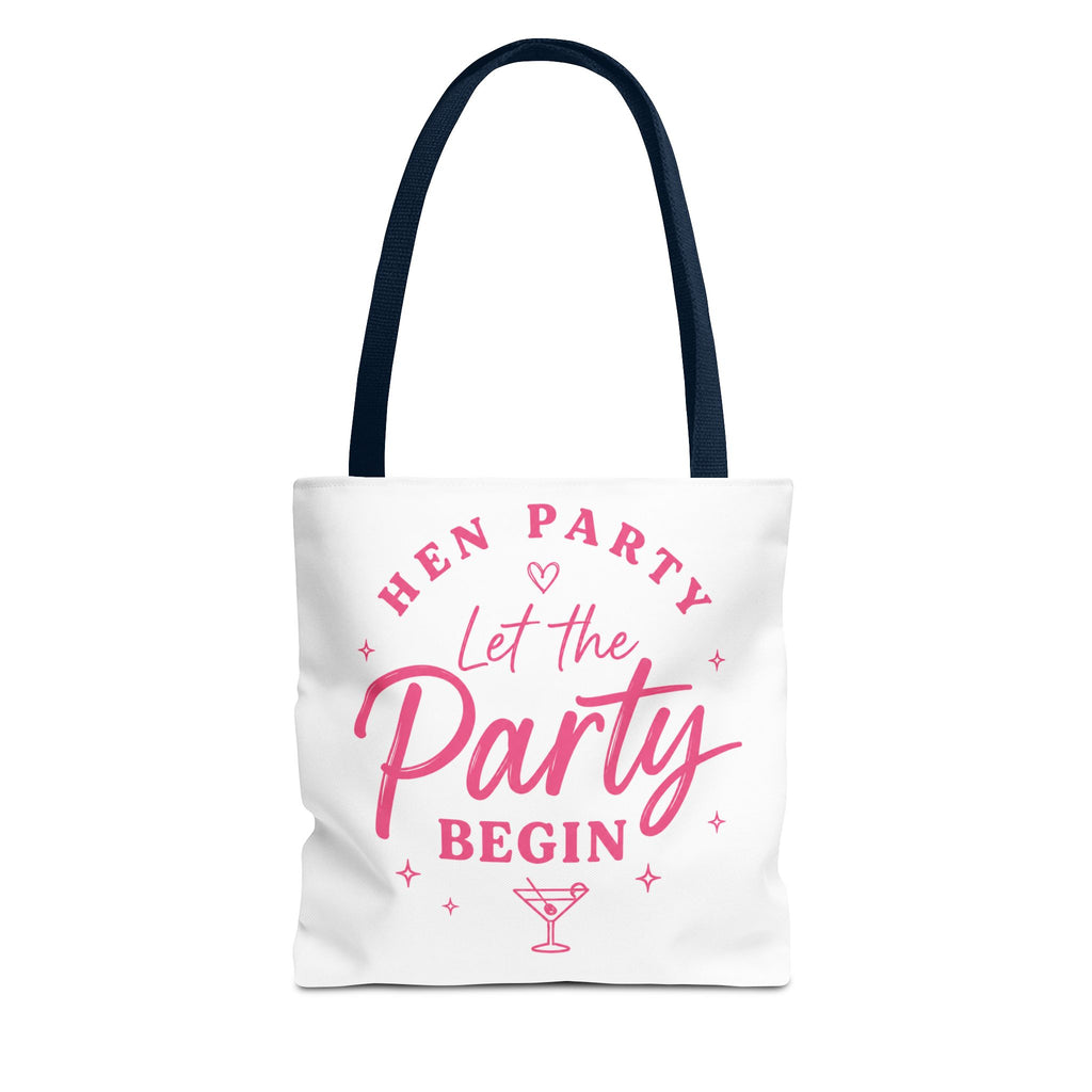 Hen Party Tote Bag — "Let the Party Begin" Bachelorette Canvas Tote