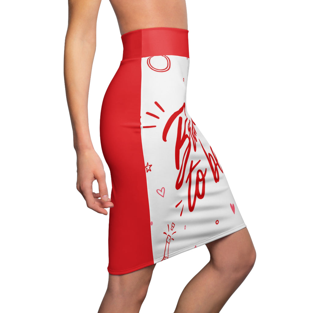 Bride To Be Red Pencil Skirt