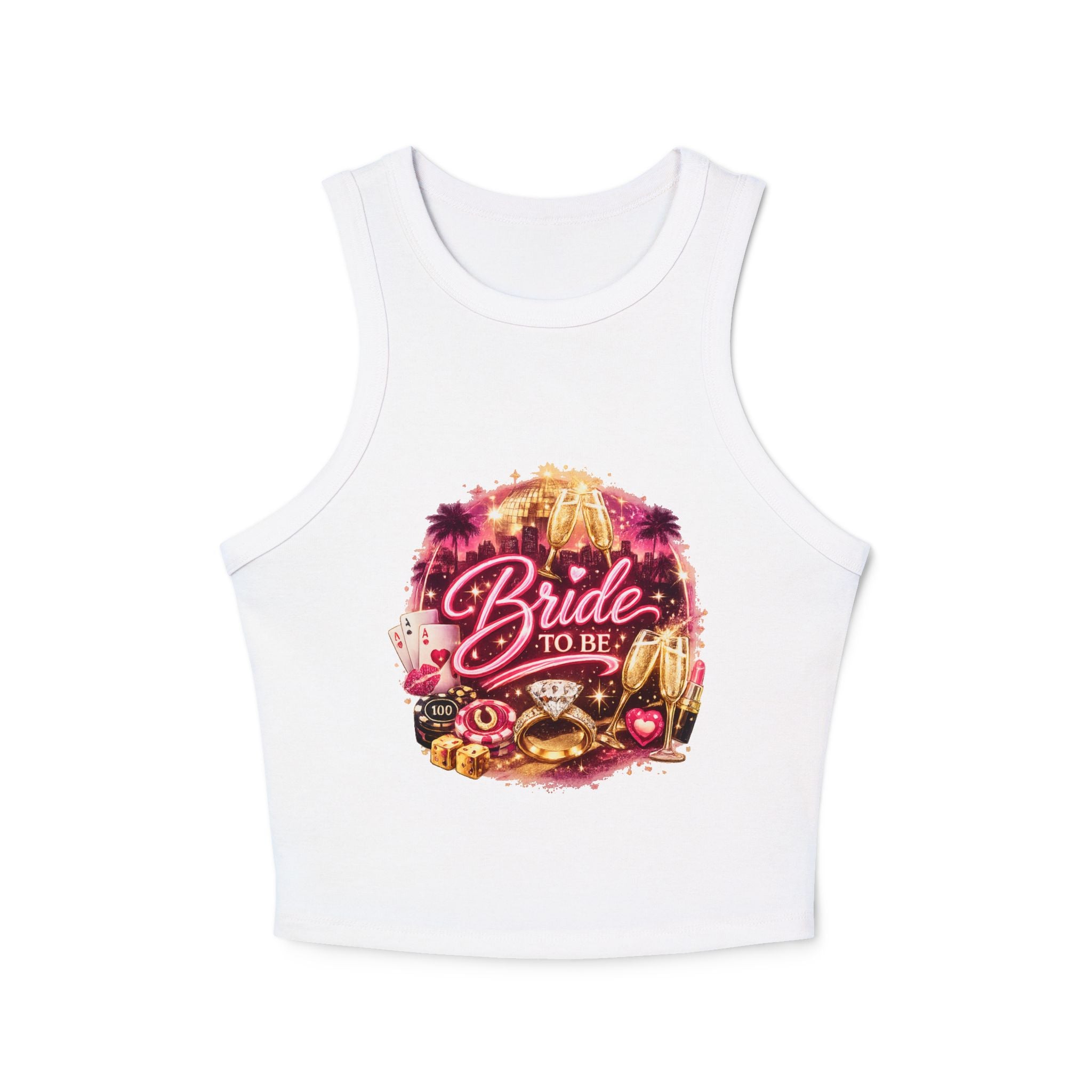 Bride To Be Racer Tank Top — Bachelorette Party Crop Tank
