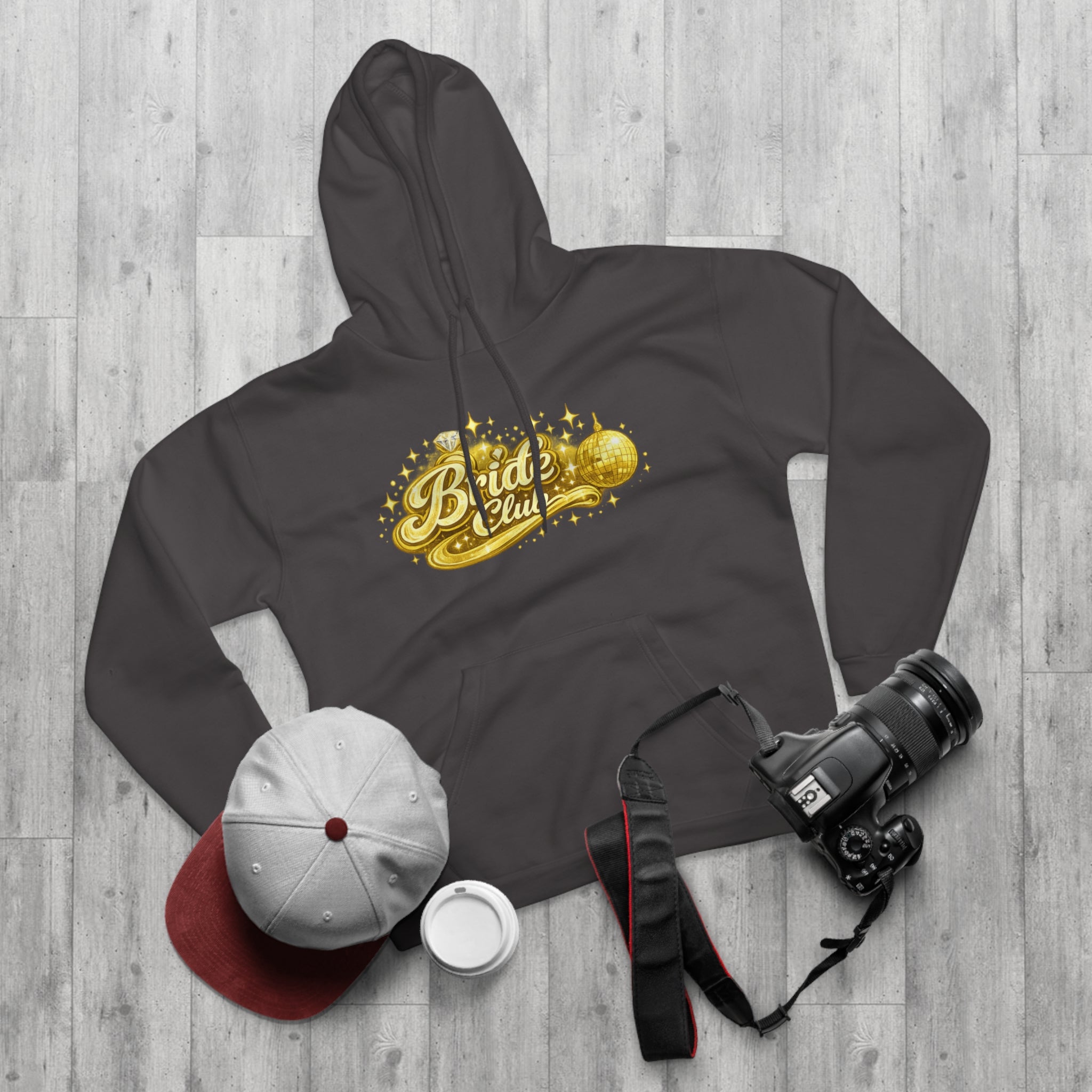Bride Club Hoodie — Gold Disco Bachelorette Pullover