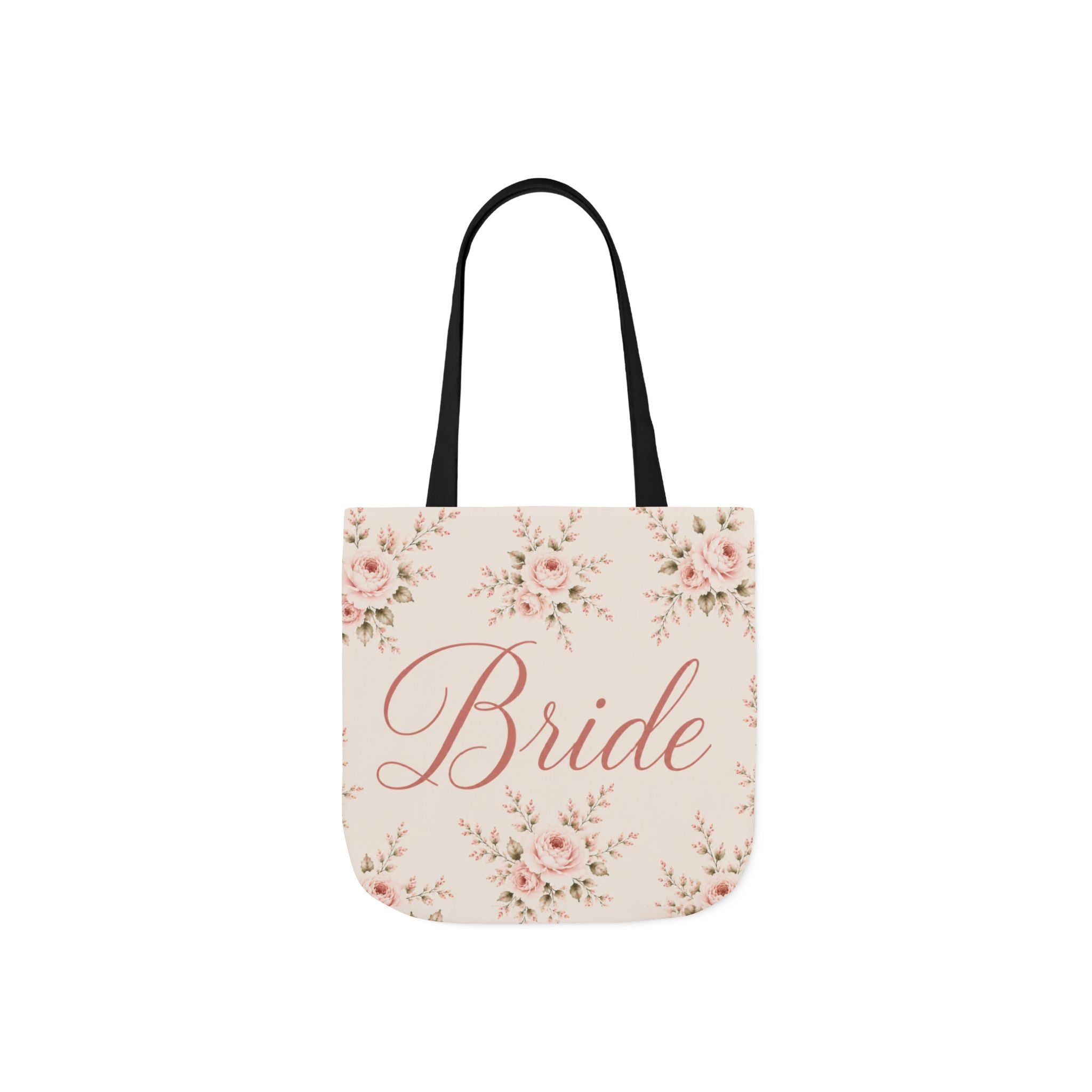 Bride Floral Canvas Tote Bag — Bridal Party, Bachelorette & Wedding Gift