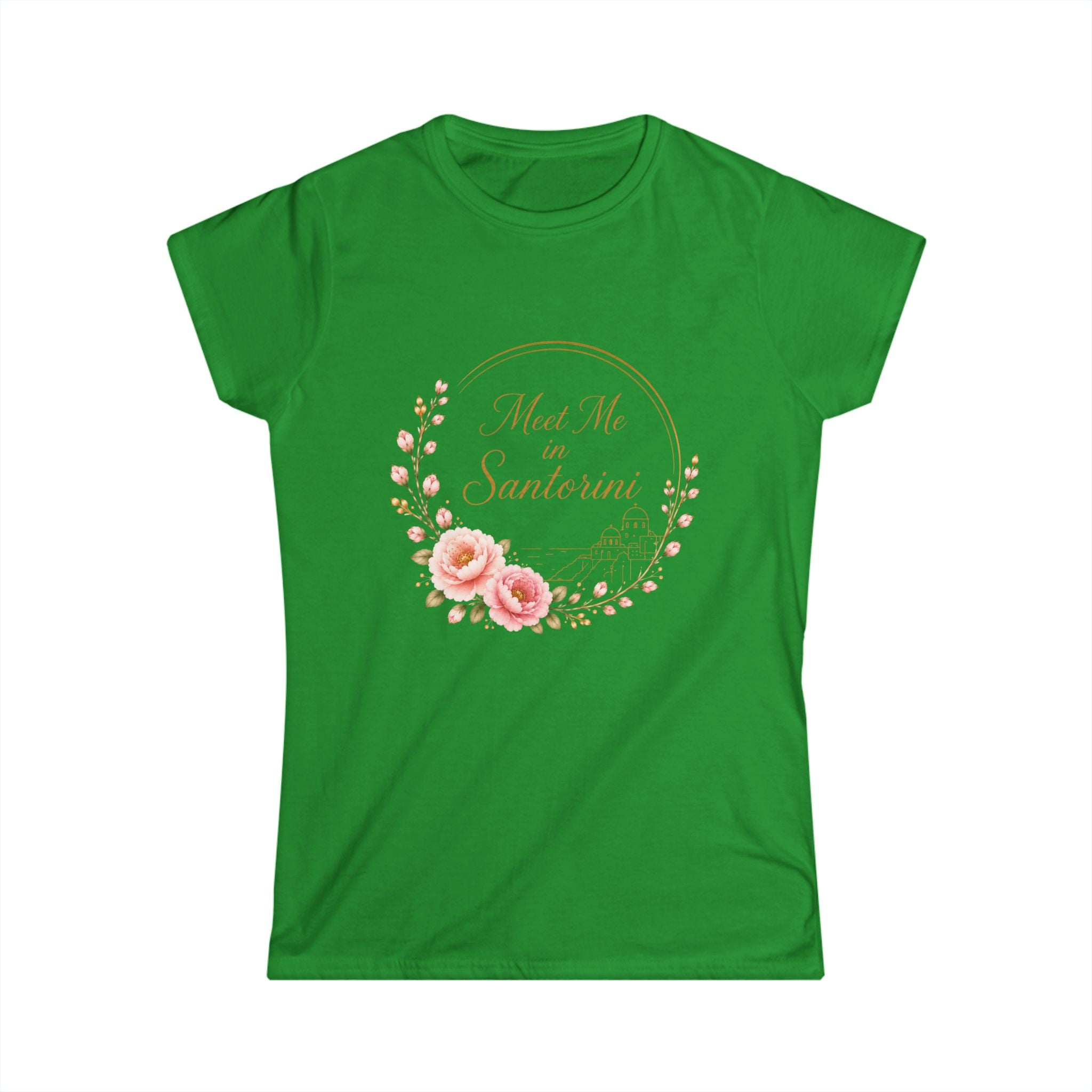 Women's Tee — 'Not Me, I'm Santeria' Floral Vintage Script