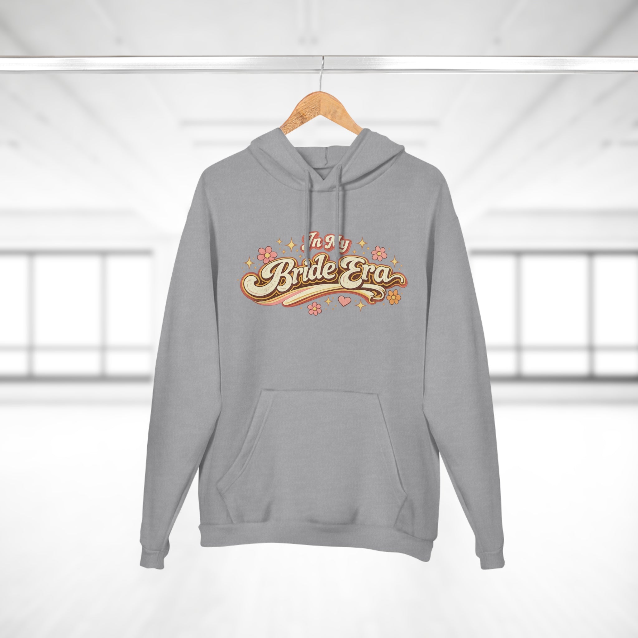 Bride Era Hoodie — Retro Floral 'It's My Bride Era' Pullover
