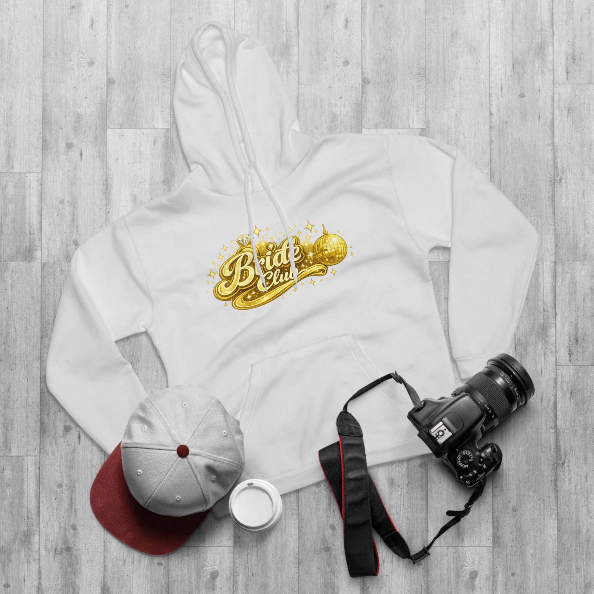Bride Club Hoodie — Gold Disco Bachelorette Pullover