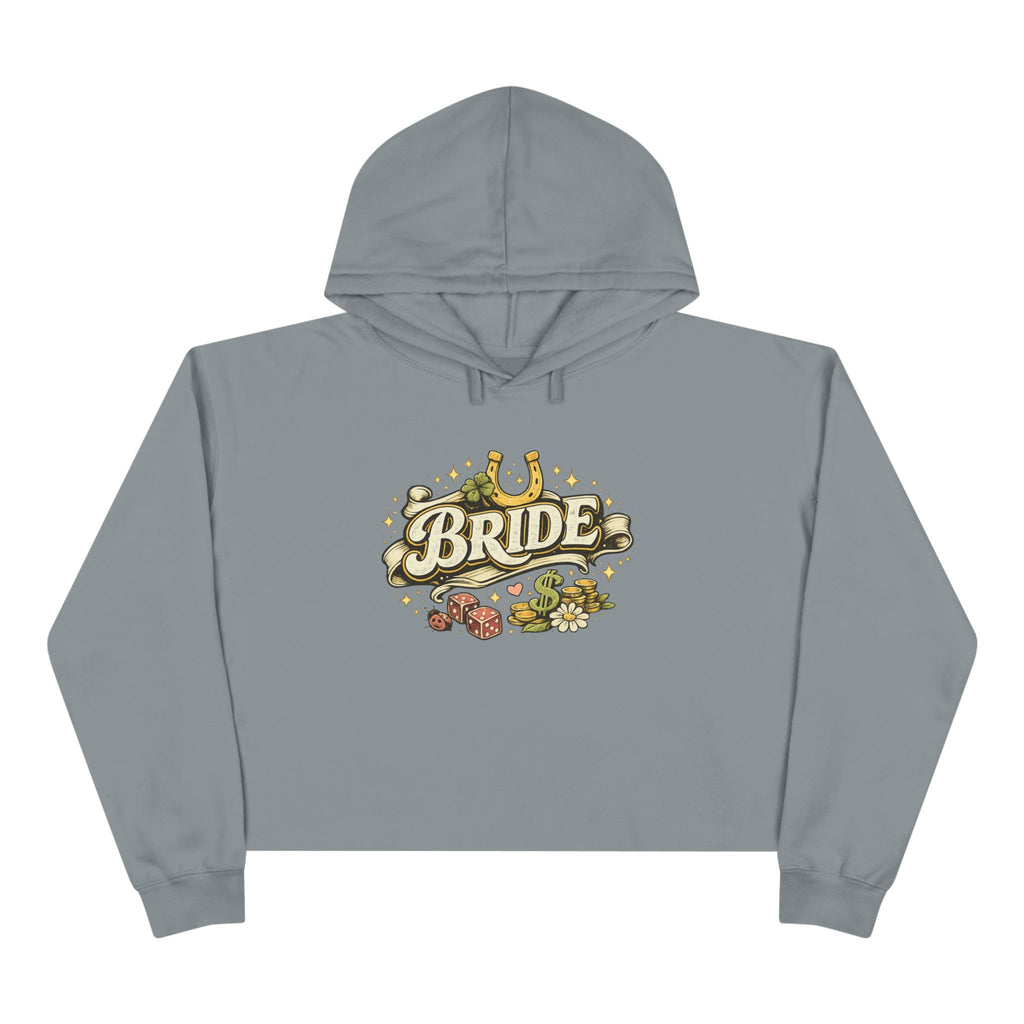 Bride Crop Hoodie — Western Horseshoe Bachelorette Sweatshirt