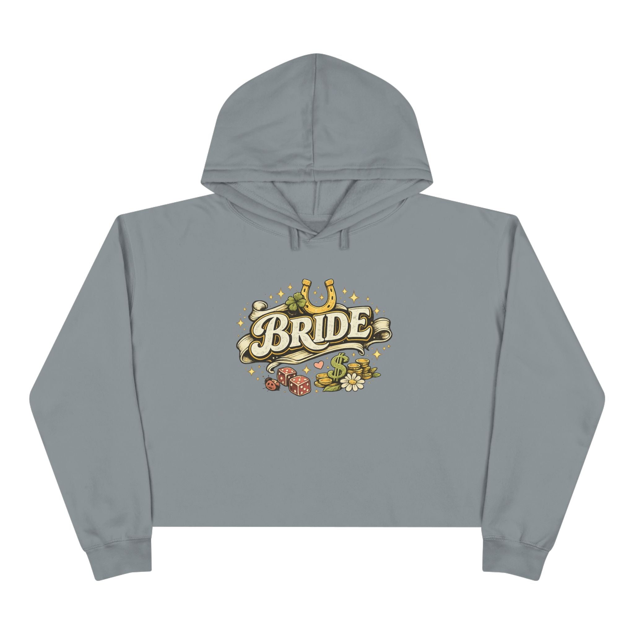 Bride Crop Hoodie — Western Horseshoe Bachelorette Sweatshirt