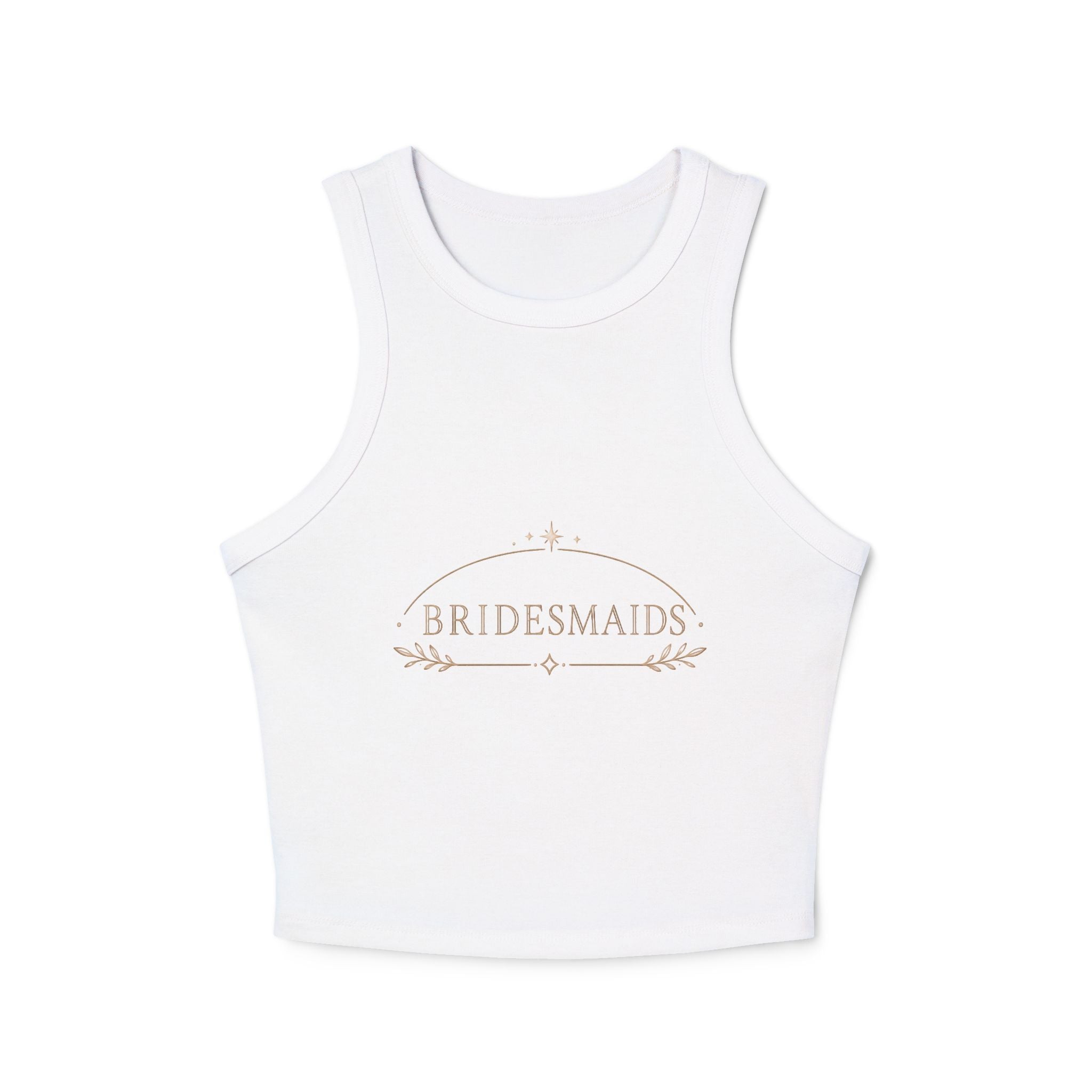 Bridesmaids Racer Tank Top — Elegant Bridal Party Shell