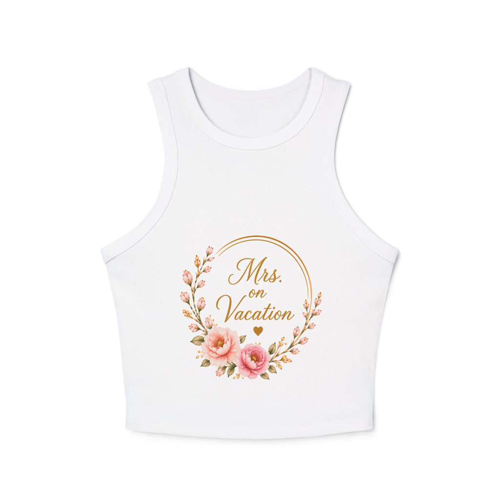 Mrs. on Vacation Women's Tank Top — Floral Bachelorette / Honeymoon Vacation Shirt