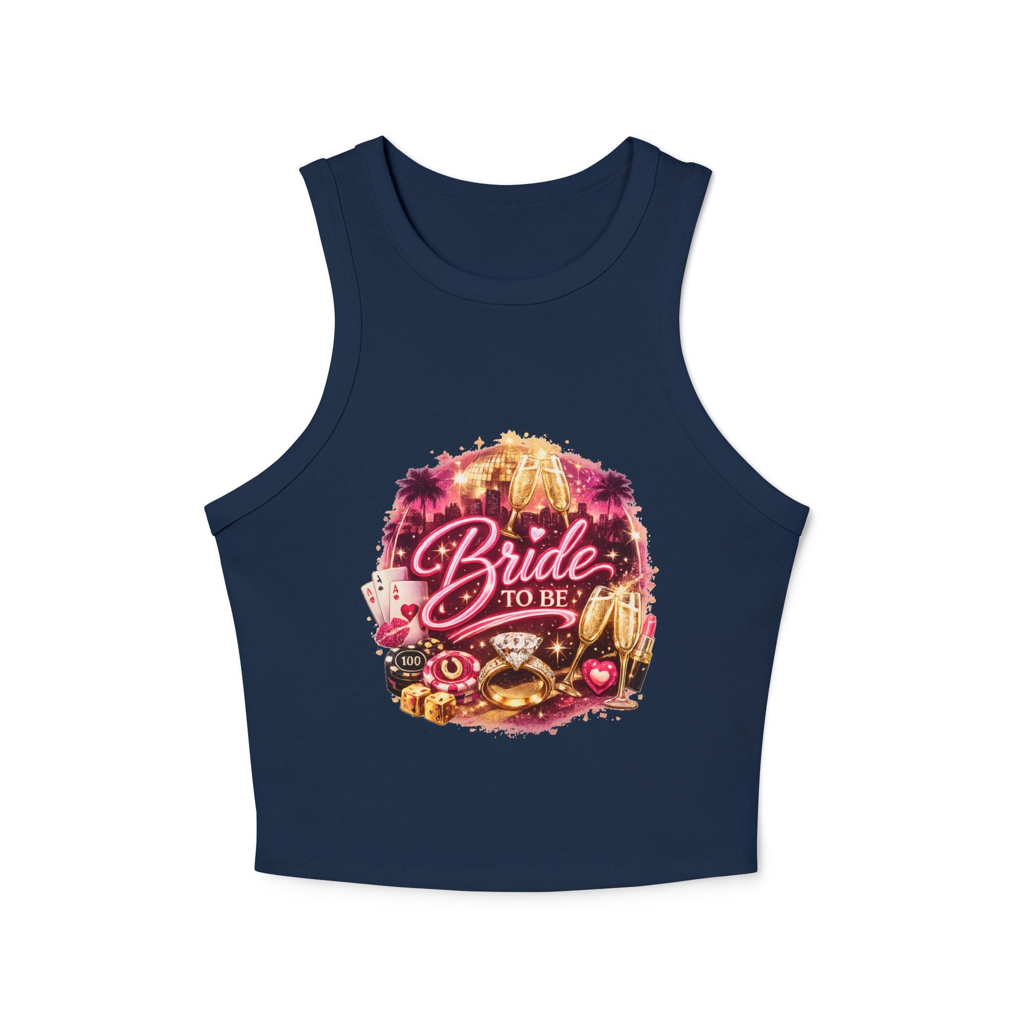 Bride To Be Racer Tank Top — Bachelorette Party Crop Tank