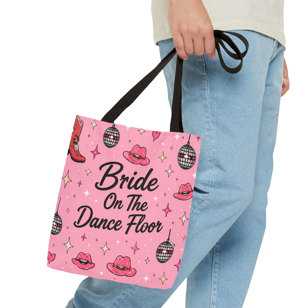 Bride On The Dance Floor Tote Bag — Bachelorette Party Pink Bridal Tote