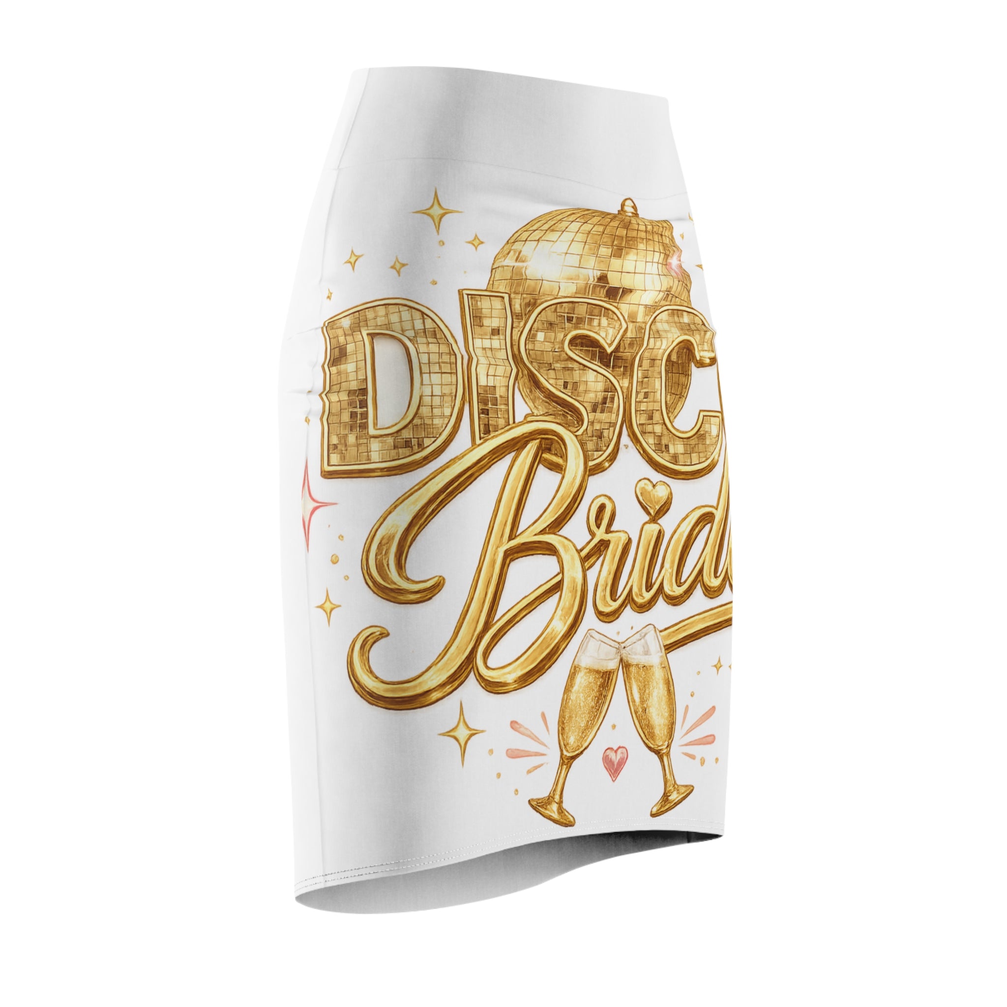 Disco Bride Pencil Skirt — Gold Bachelorette Party Outfit