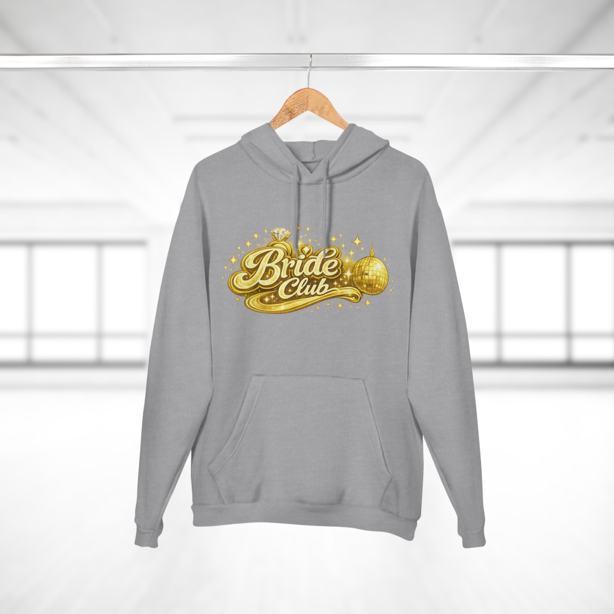 Bride Club Hoodie — Gold Disco Bachelorette Pullover