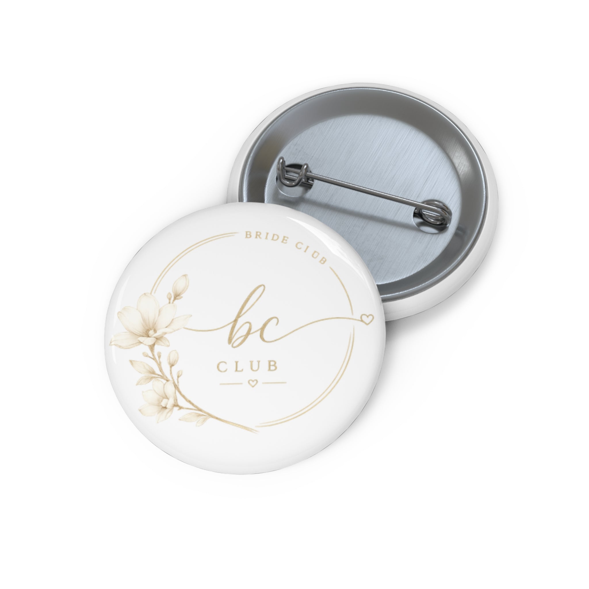 Bride Club Pin Button — Elegant Bridal Party Button Badge