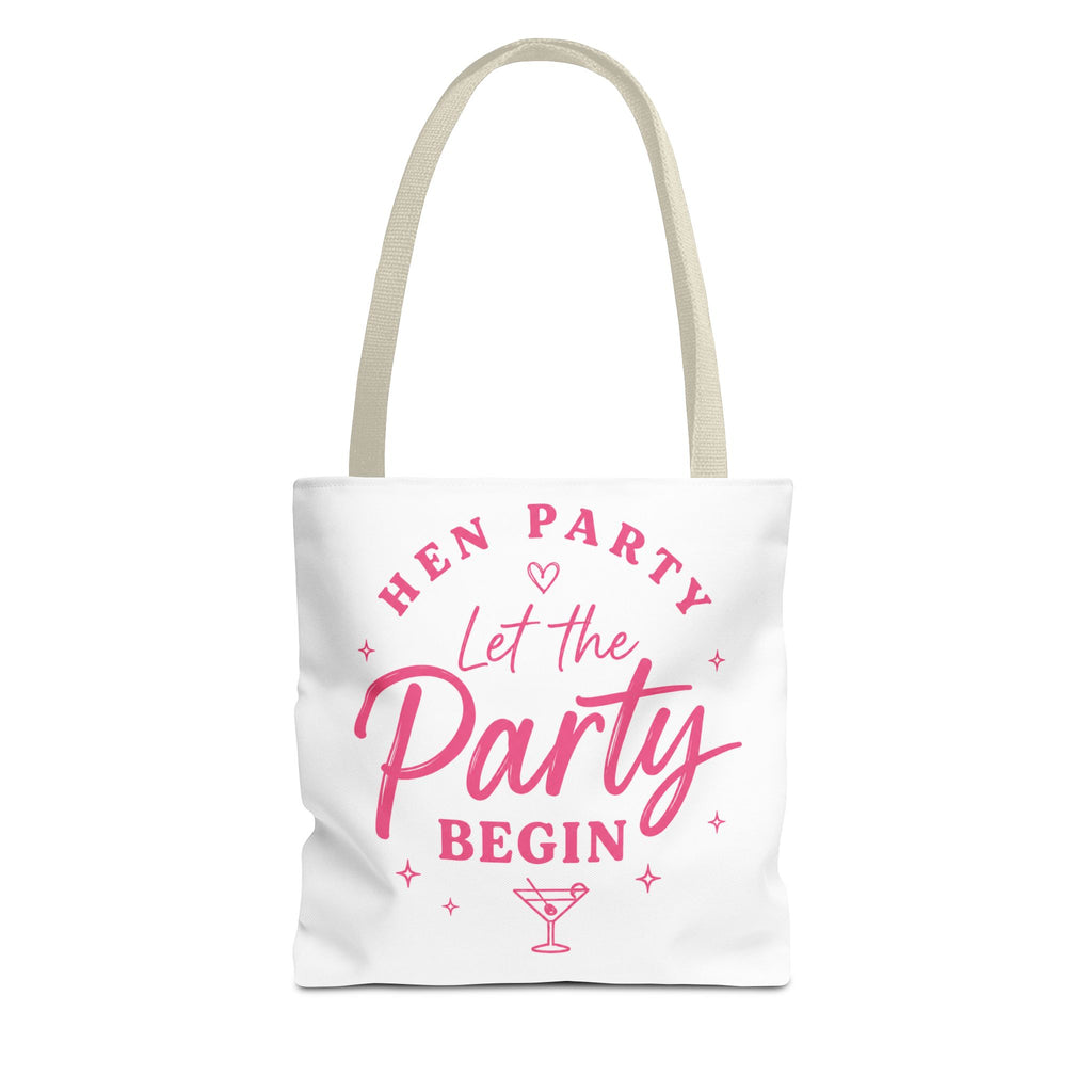 Hen Party Tote Bag — "Let the Party Begin" Bachelorette Canvas Tote
