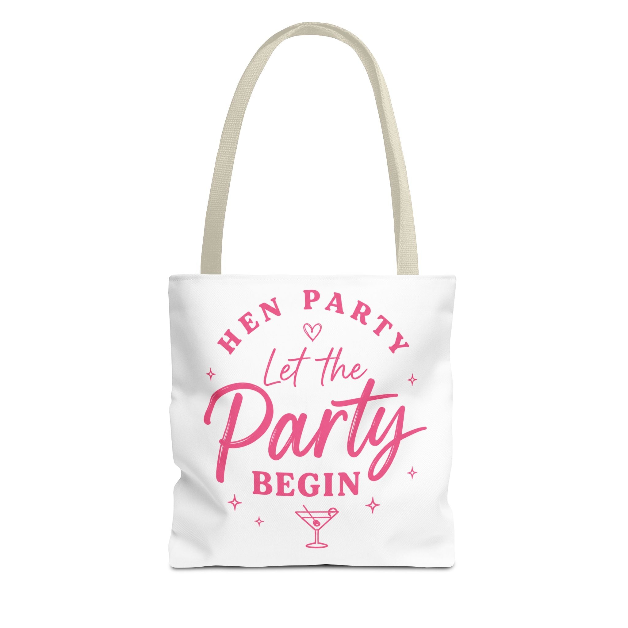 Hen Party Tote Bag — "Let the Party Begin" Bachelorette Canvas Tote