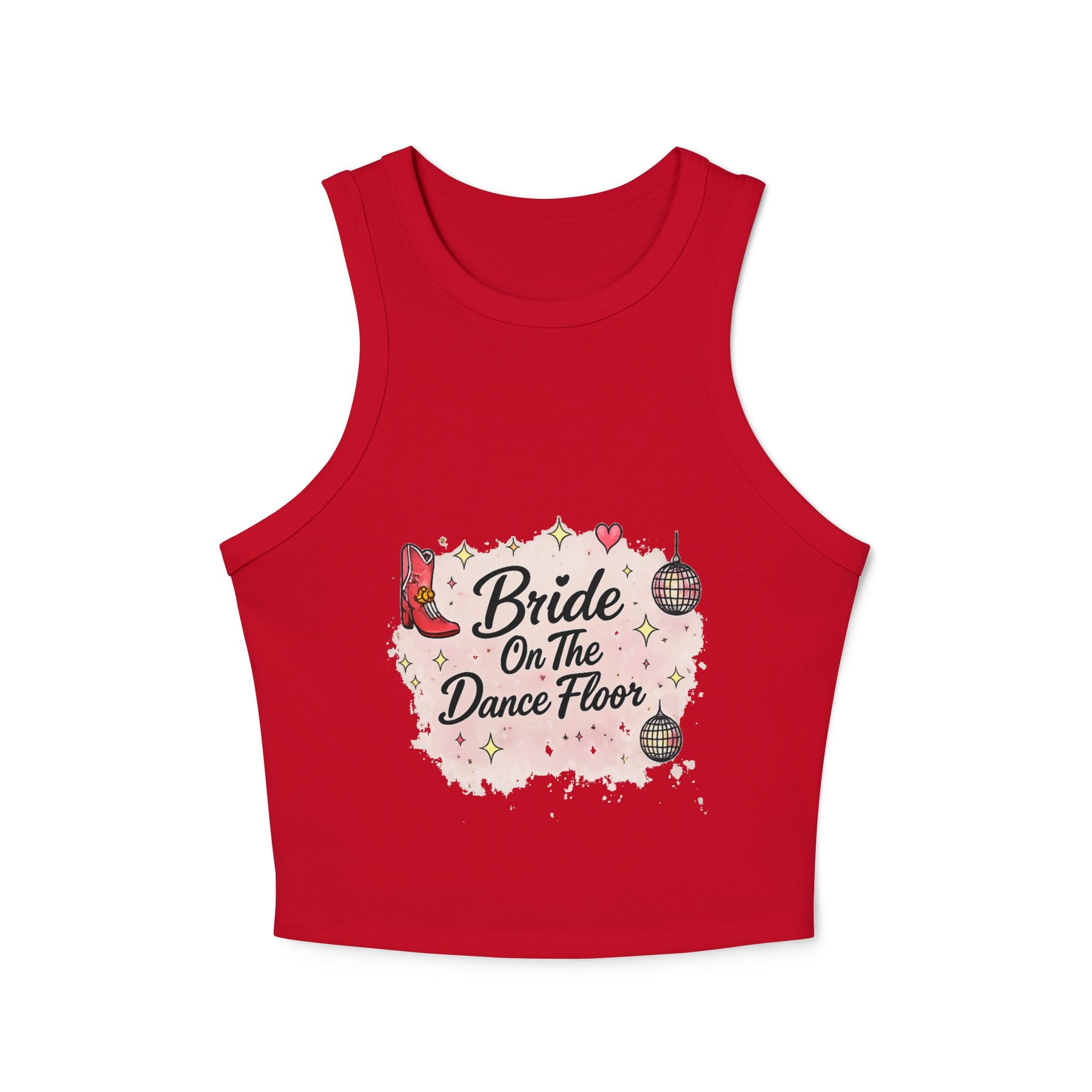 Bride On The Dance Floor Racer Tank — Bachelorette Party Tank Top