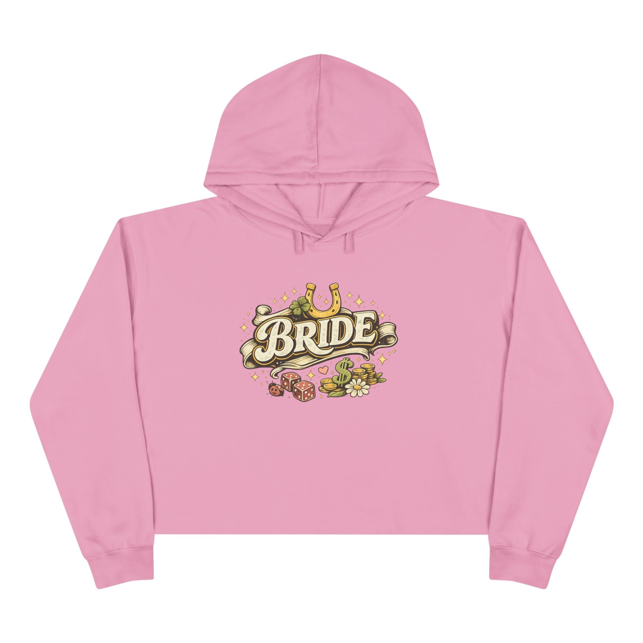 Bride Crop Hoodie — Western Horseshoe Bachelorette Sweatshirt