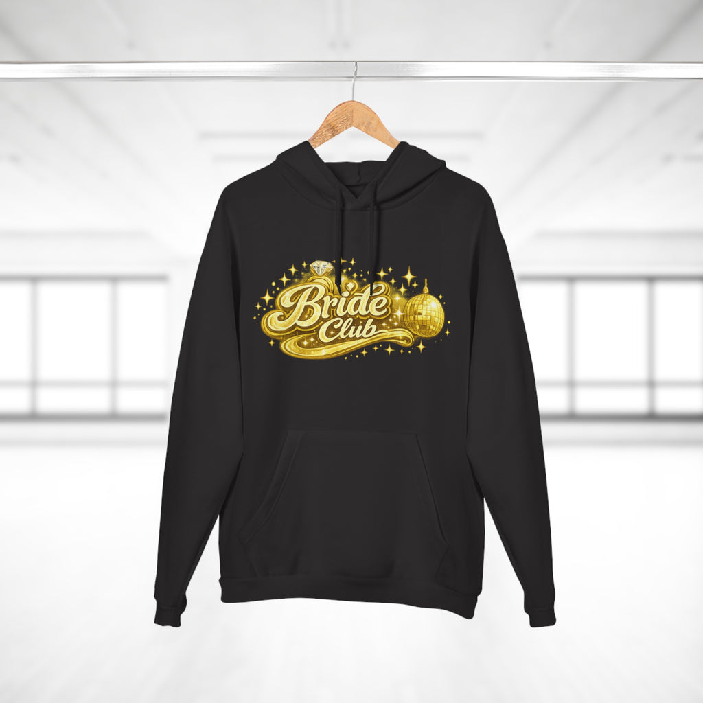 Bride Club Hoodie — Gold Disco Bachelorette Pullover