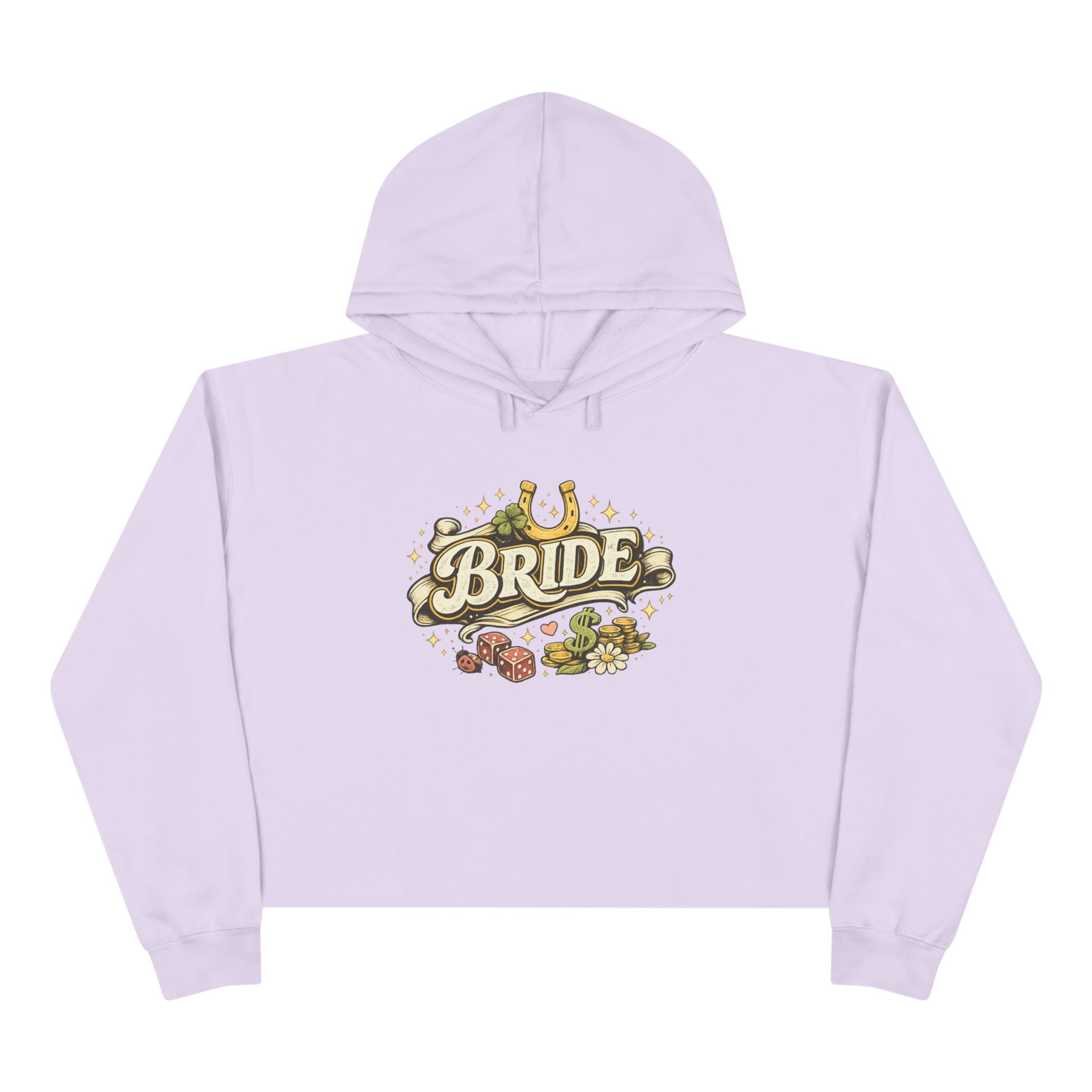 Bride Crop Hoodie — Western Horseshoe Bachelorette Sweatshirt