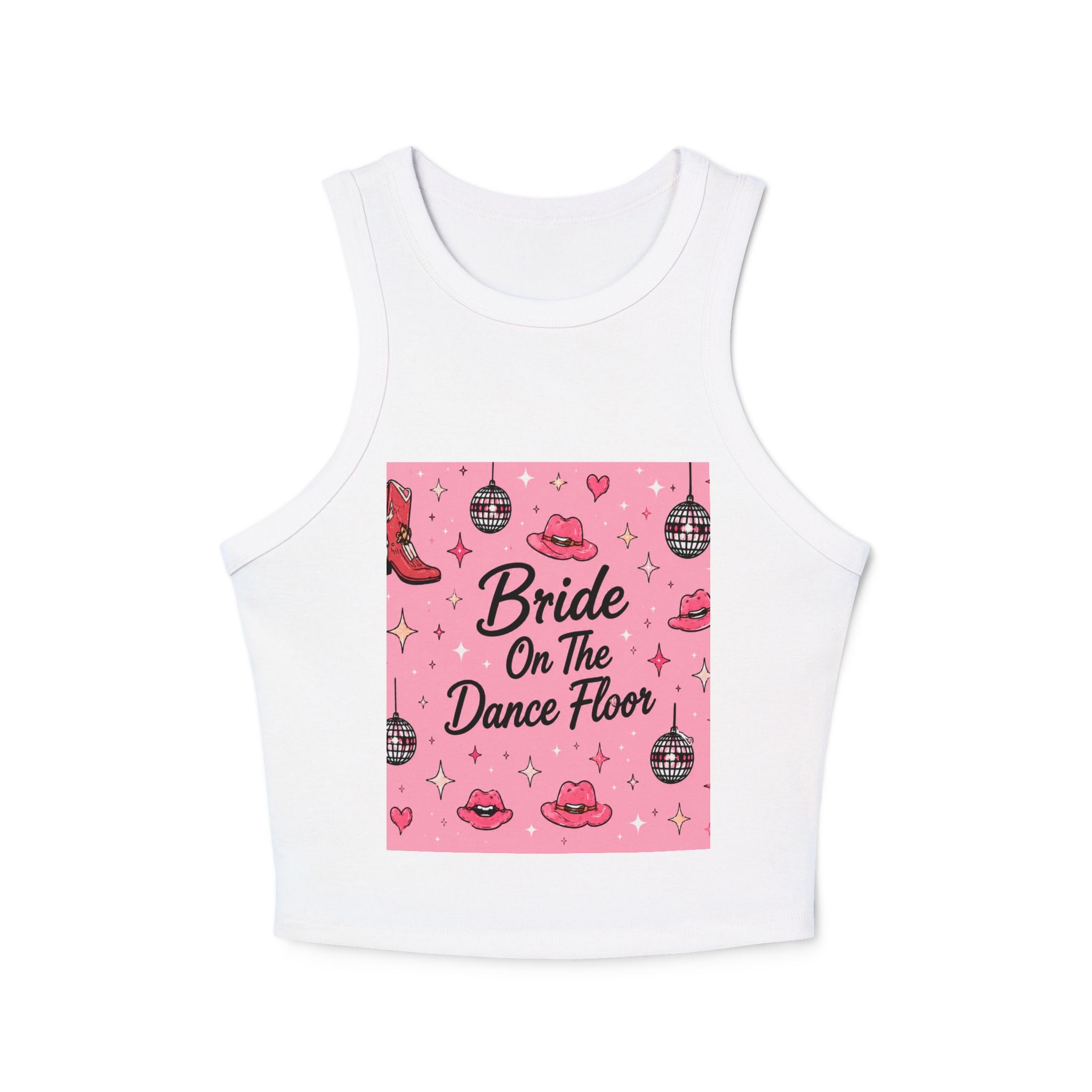 Bride On The Dance Floor Tank Top — Bachelorette Party Crop Tank
