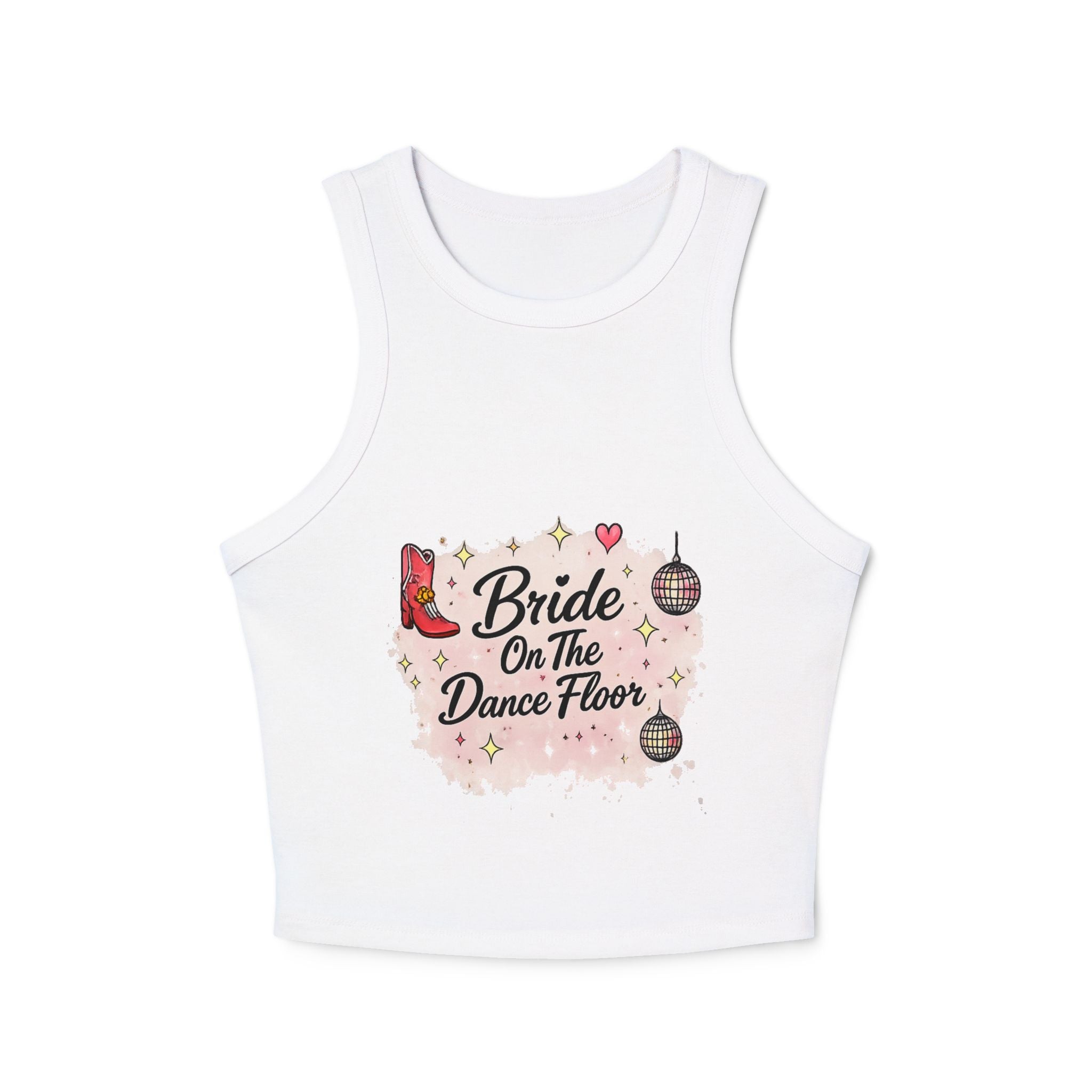 Bride On The Dance Floor Racer Tank — Bachelorette Party Tank Top