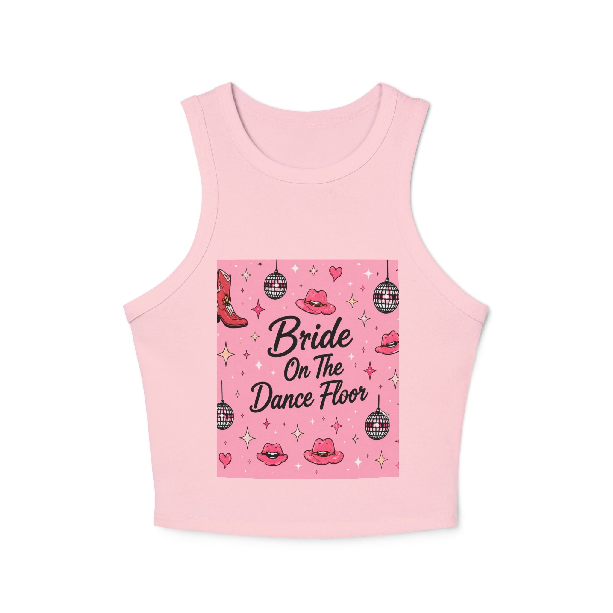 Bride On The Dance Floor Tank Top — Bachelorette Party Crop Tank