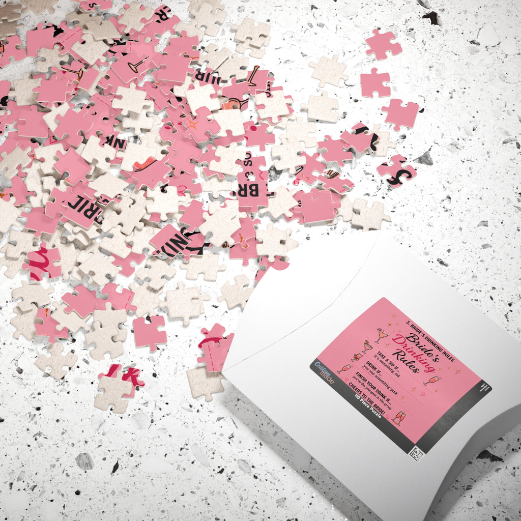 Bride's Drinking Rules Puzzle — Bachelorette Party Game (110/252/520/1014 pcs)