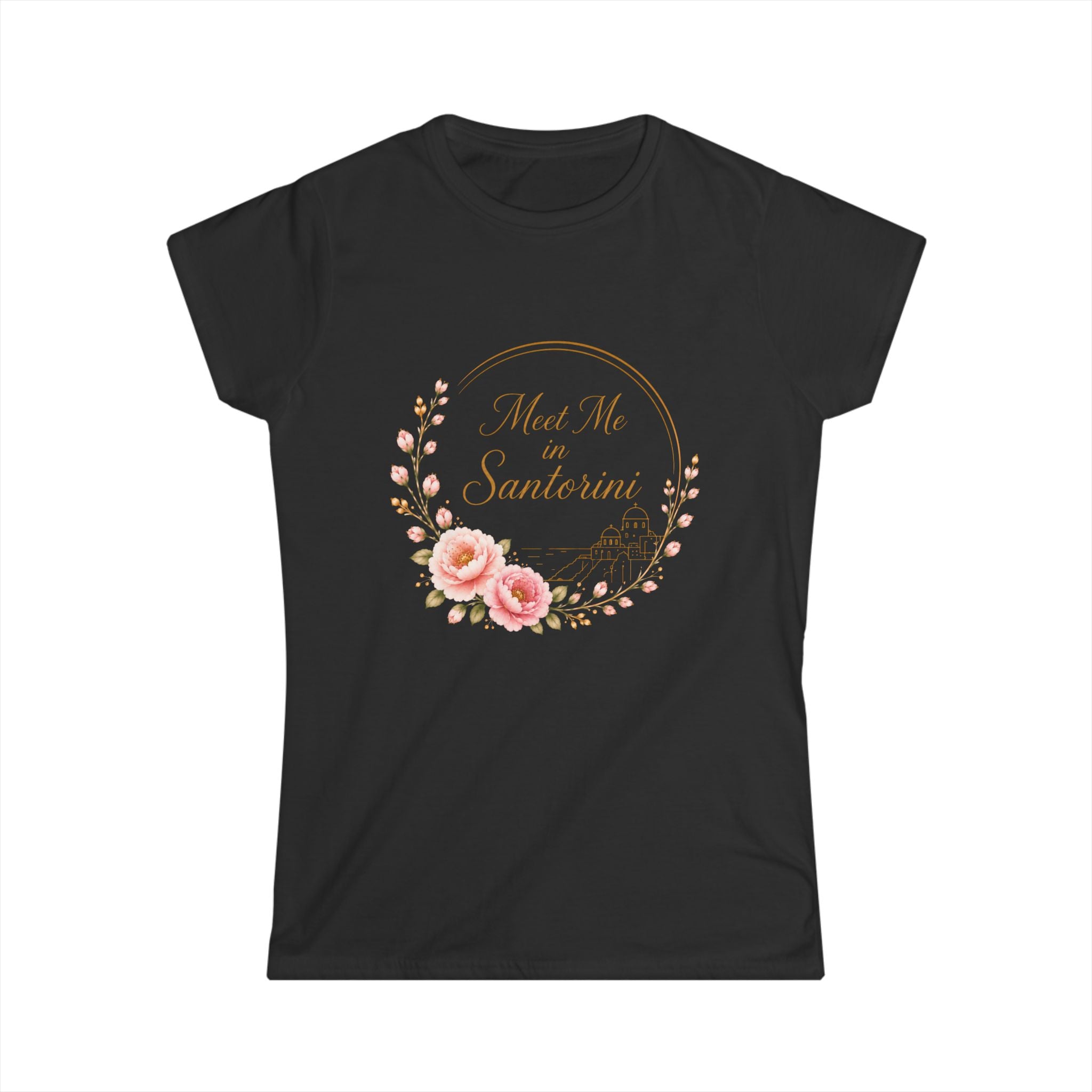 Women's Tee — 'Not Me, I'm Santeria' Floral Vintage Script