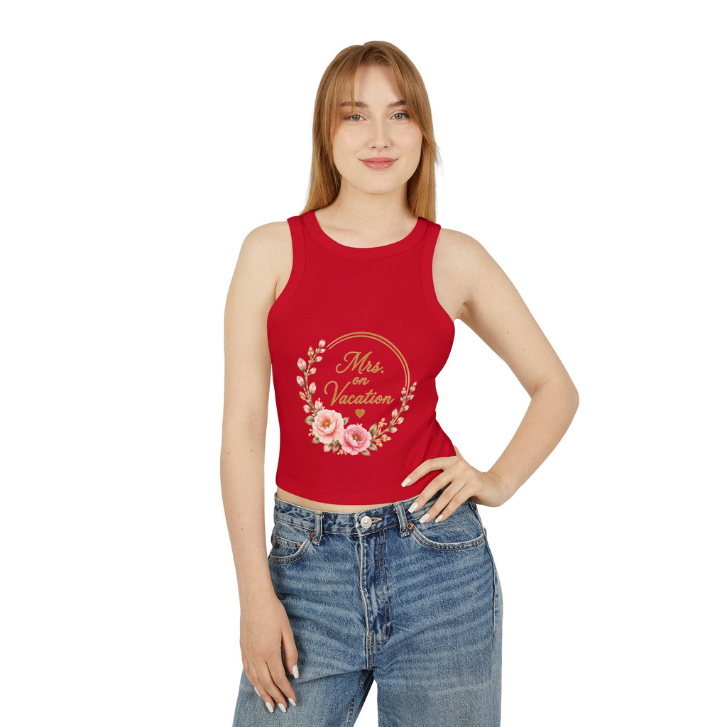 Mrs. on Vacation Women's Tank Top — Floral Bachelorette / Honeymoon Vacation Shirt