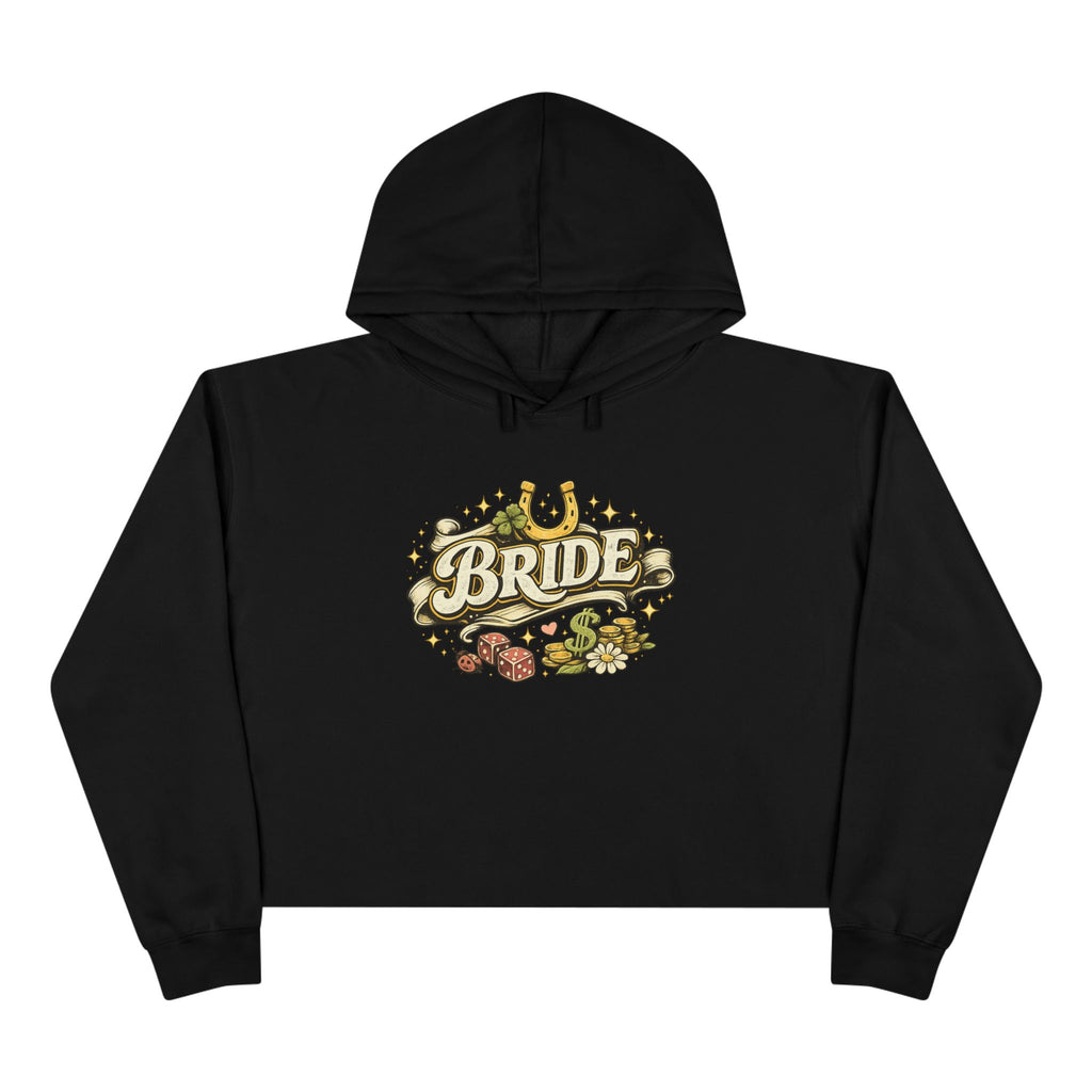 Bride Crop Hoodie — Western Horseshoe Bachelorette Sweatshirt