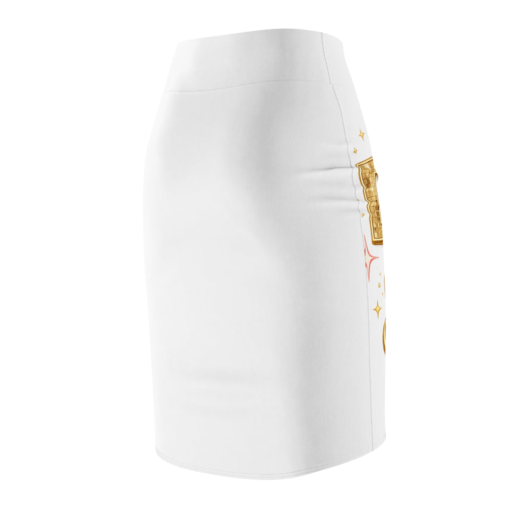 Disco Bride Pencil Skirt — Gold Bachelorette Party Outfit