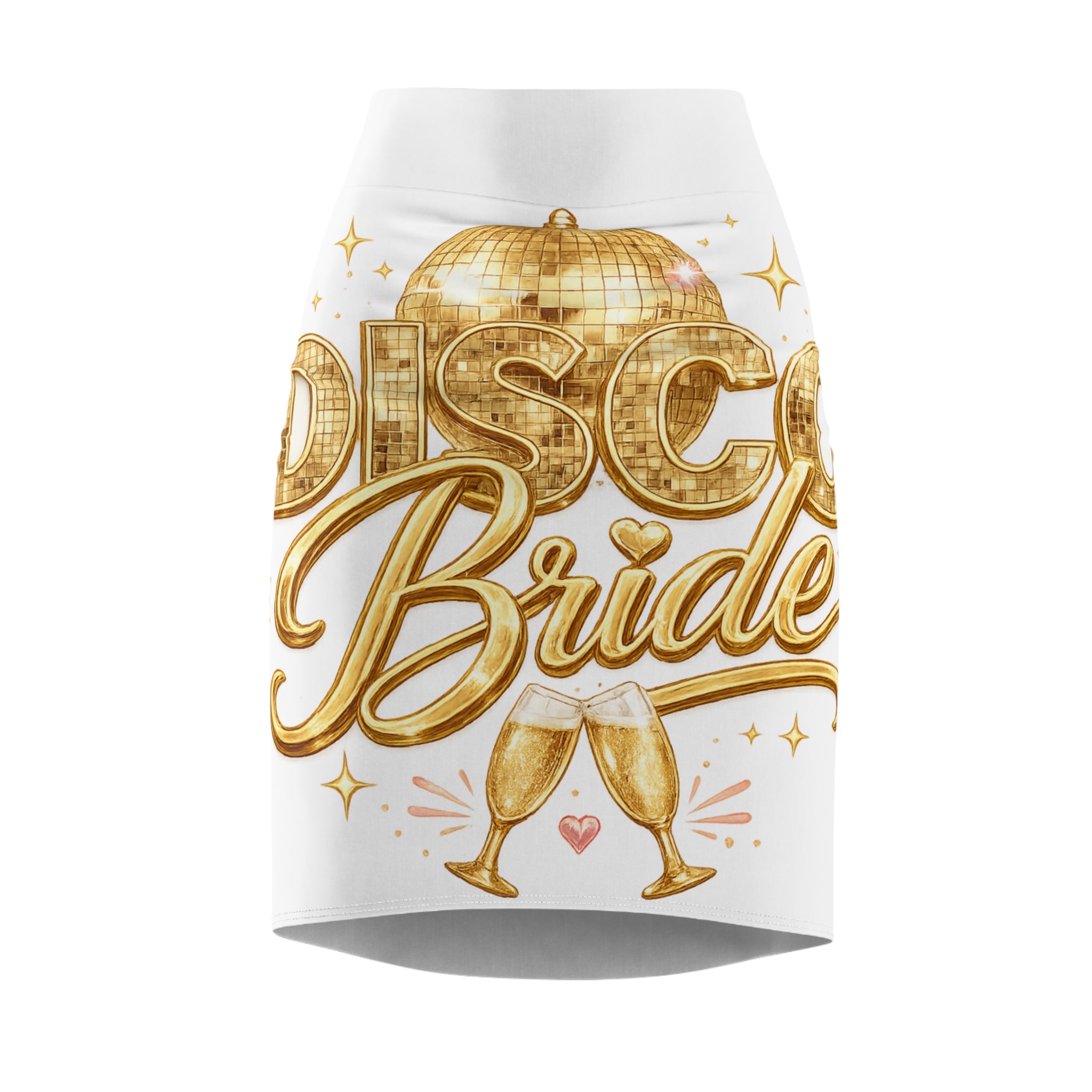Disco Bride Pencil Skirt — Gold Bachelorette Party Outfit