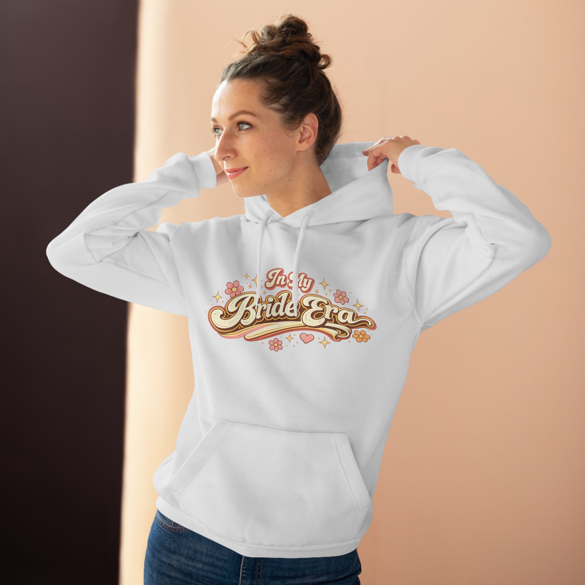 Bride Era Hoodie — Retro Floral 'It's My Bride Era' Pullover
