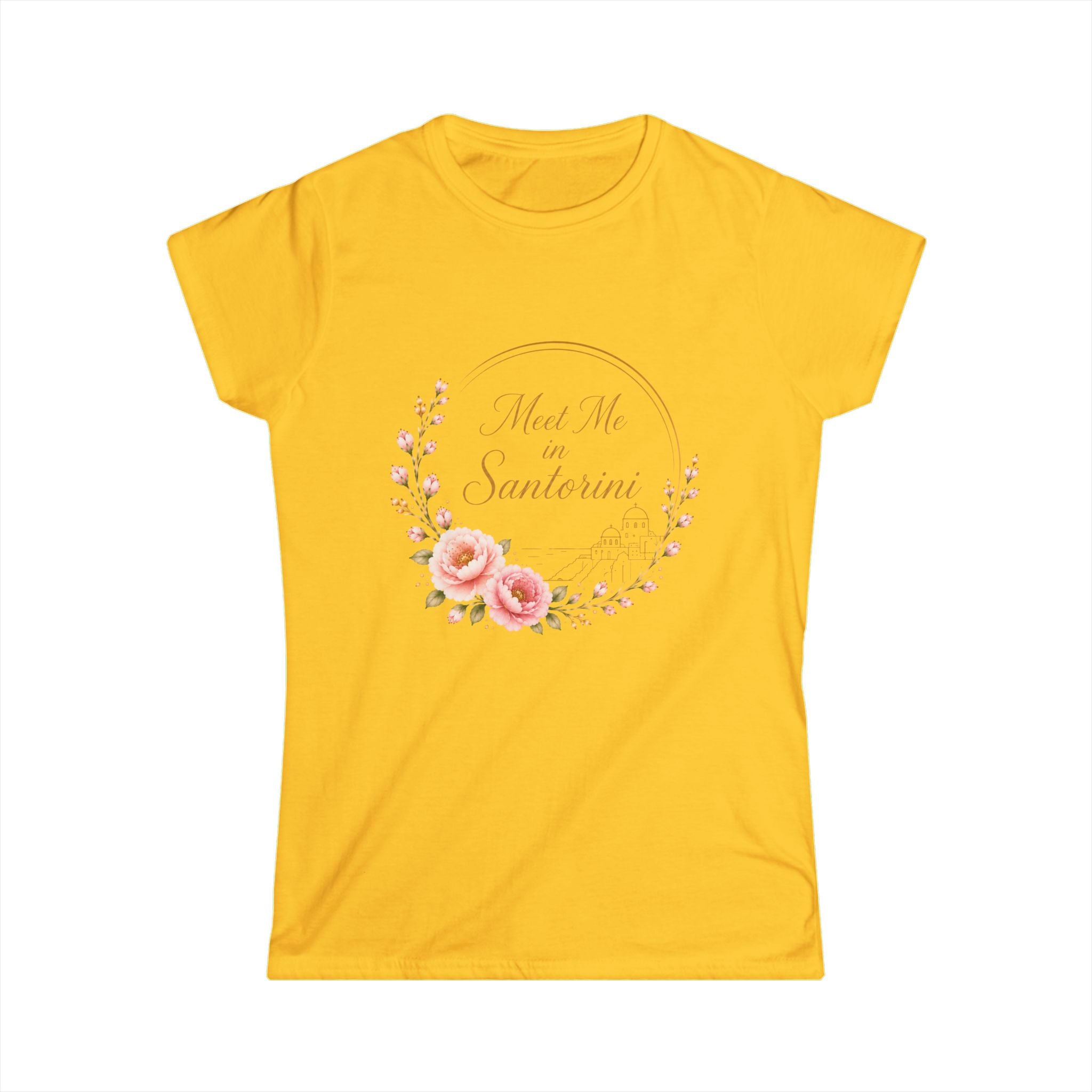 Women's Tee — 'Not Me, I'm Santeria' Floral Vintage Script