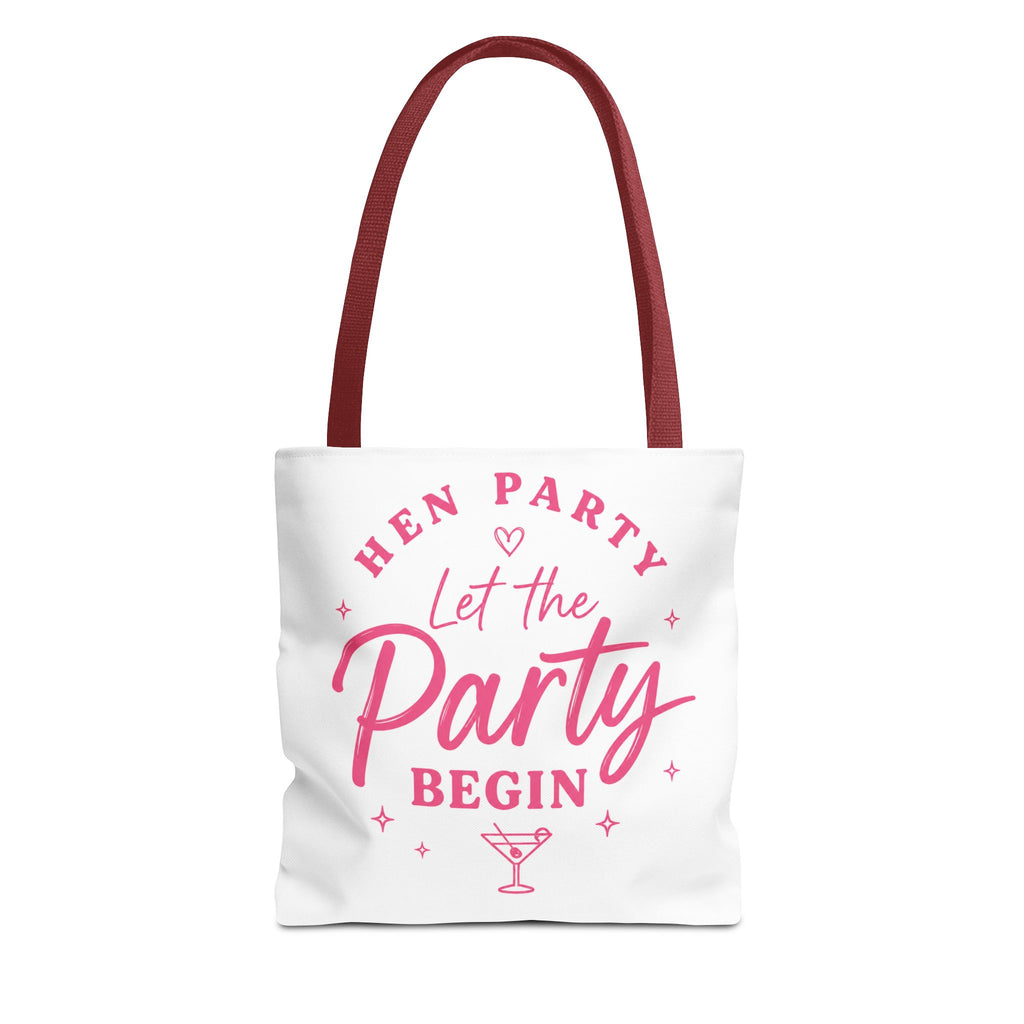 Hen Party Tote Bag — "Let the Party Begin" Bachelorette Canvas Tote