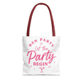 Hen Party Tote Bag — "Let the Party Begin" Bachelorette Canvas Tote