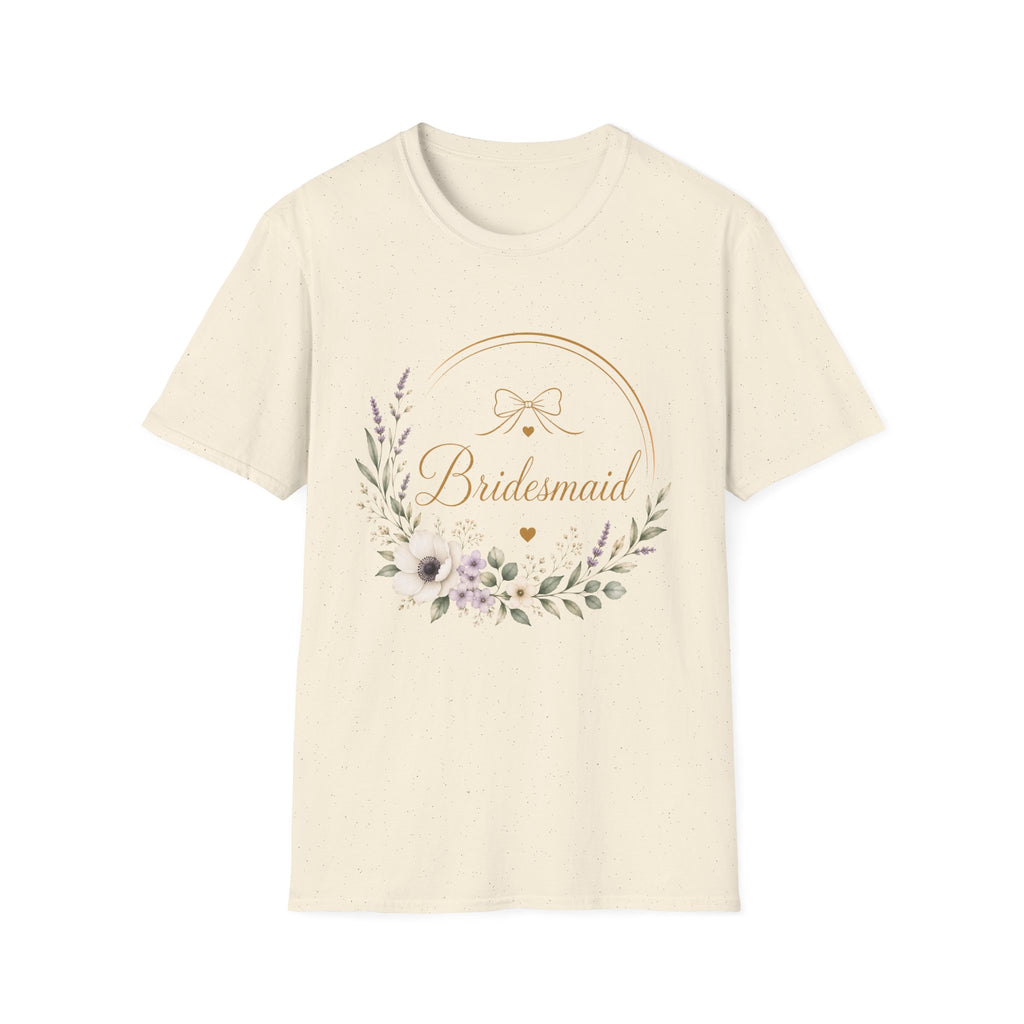 Bridesmaid Floral Gold T-Shirt