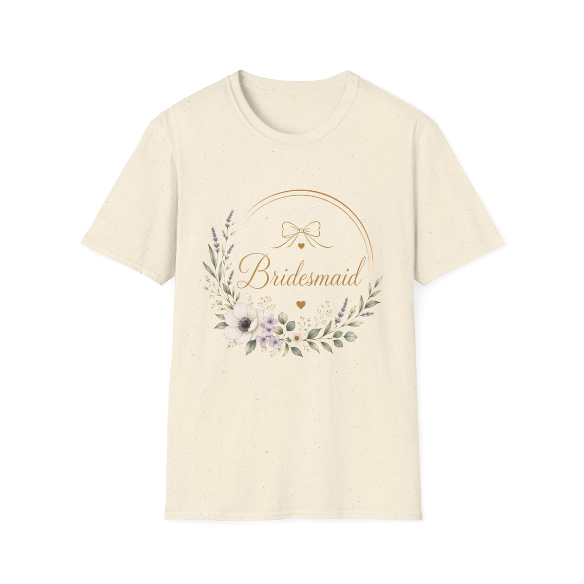 Bridesmaid Floral Gold T-Shirt