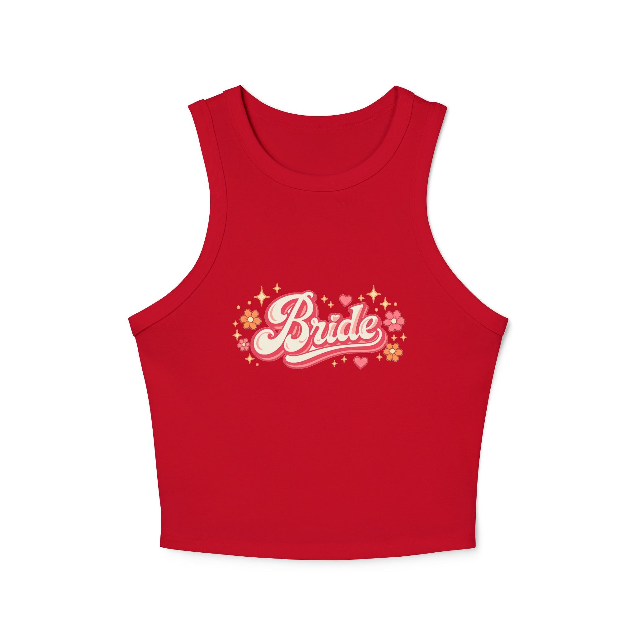 Bride Floral Racer Tank — Bridal Bachelorette Party Top