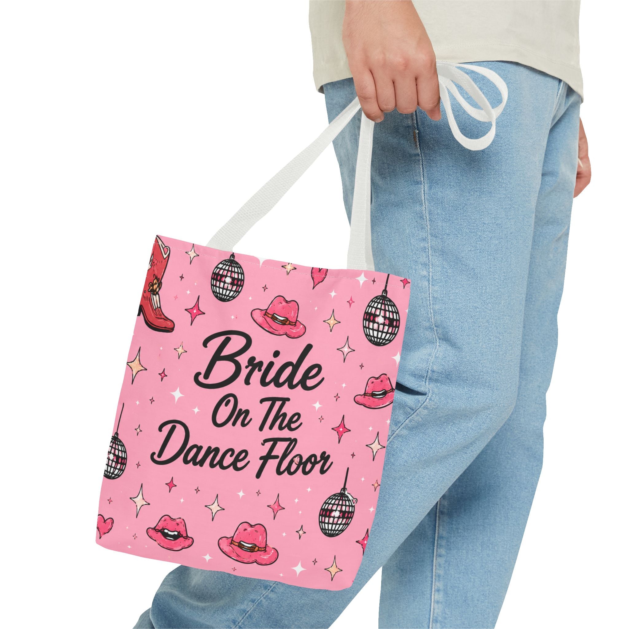 Bride On The Dance Floor Tote Bag — Bachelorette Party Pink Bridal Tote