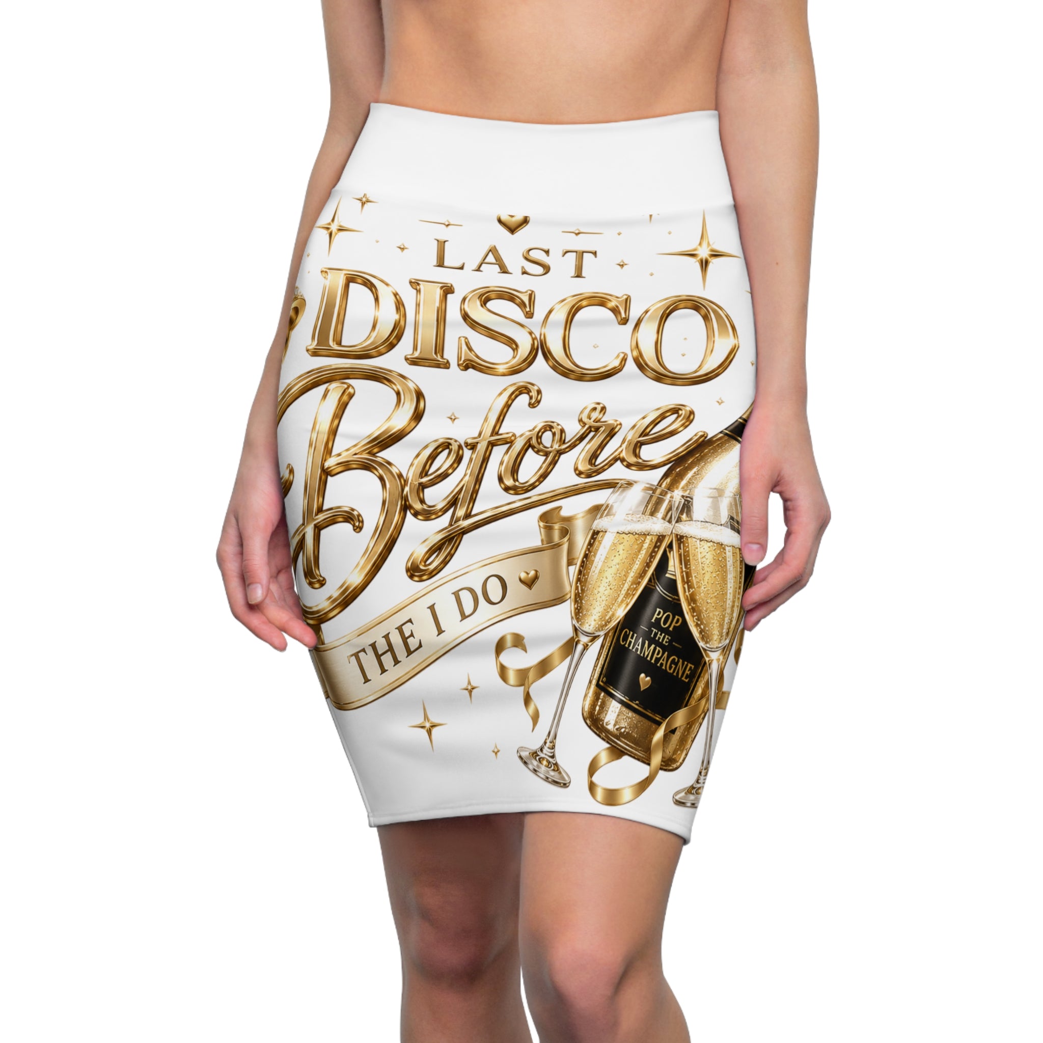 Bride-to-Be Pencil Skirt — 'Last Disco Before I Do' Bachelorette Party Skirt
