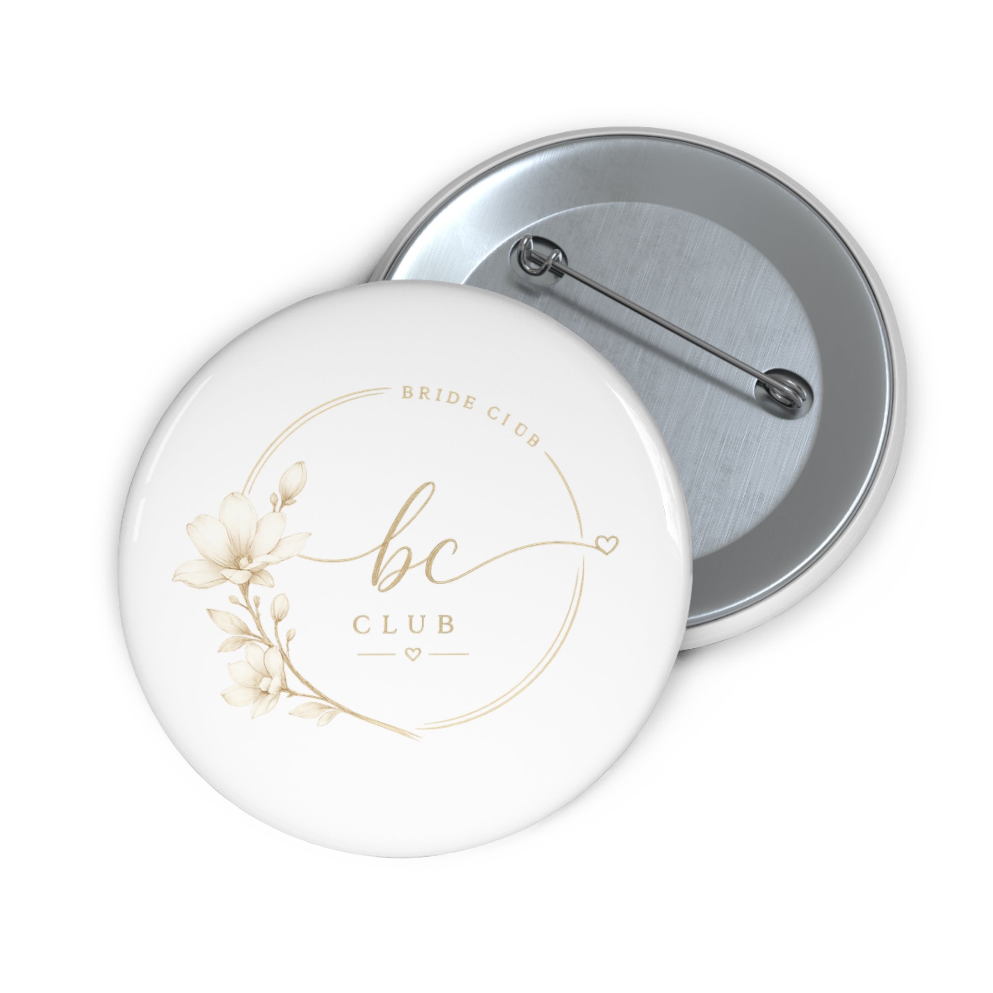 Bride Club Pin Button — Elegant Bridal Party Button Badge