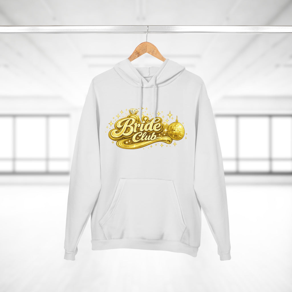 Bride Club Hoodie — Gold Disco Bachelorette Pullover