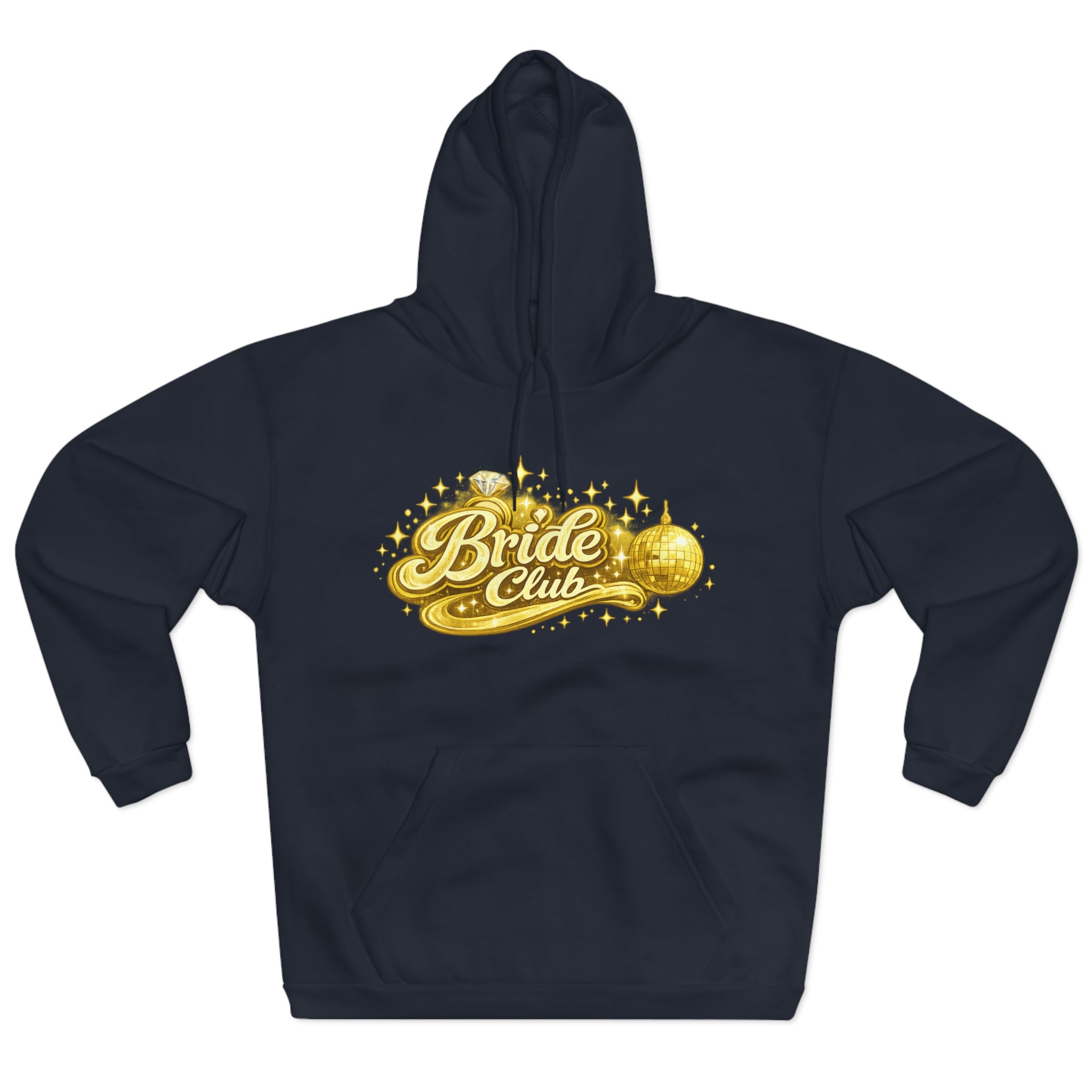 Bride Club Hoodie — Gold Disco Bachelorette Pullover