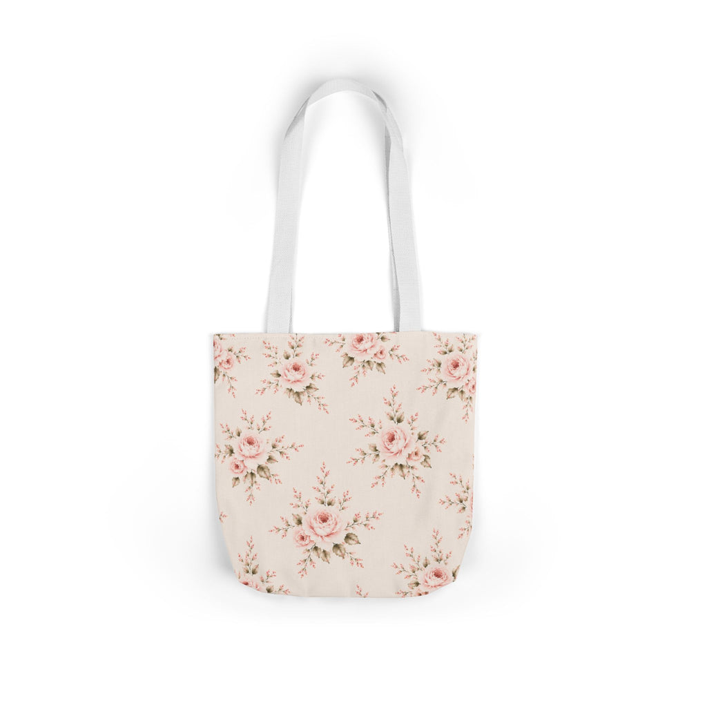 Bride Floral Canvas Tote Bag — Bridal Party, Bachelorette & Wedding Gift