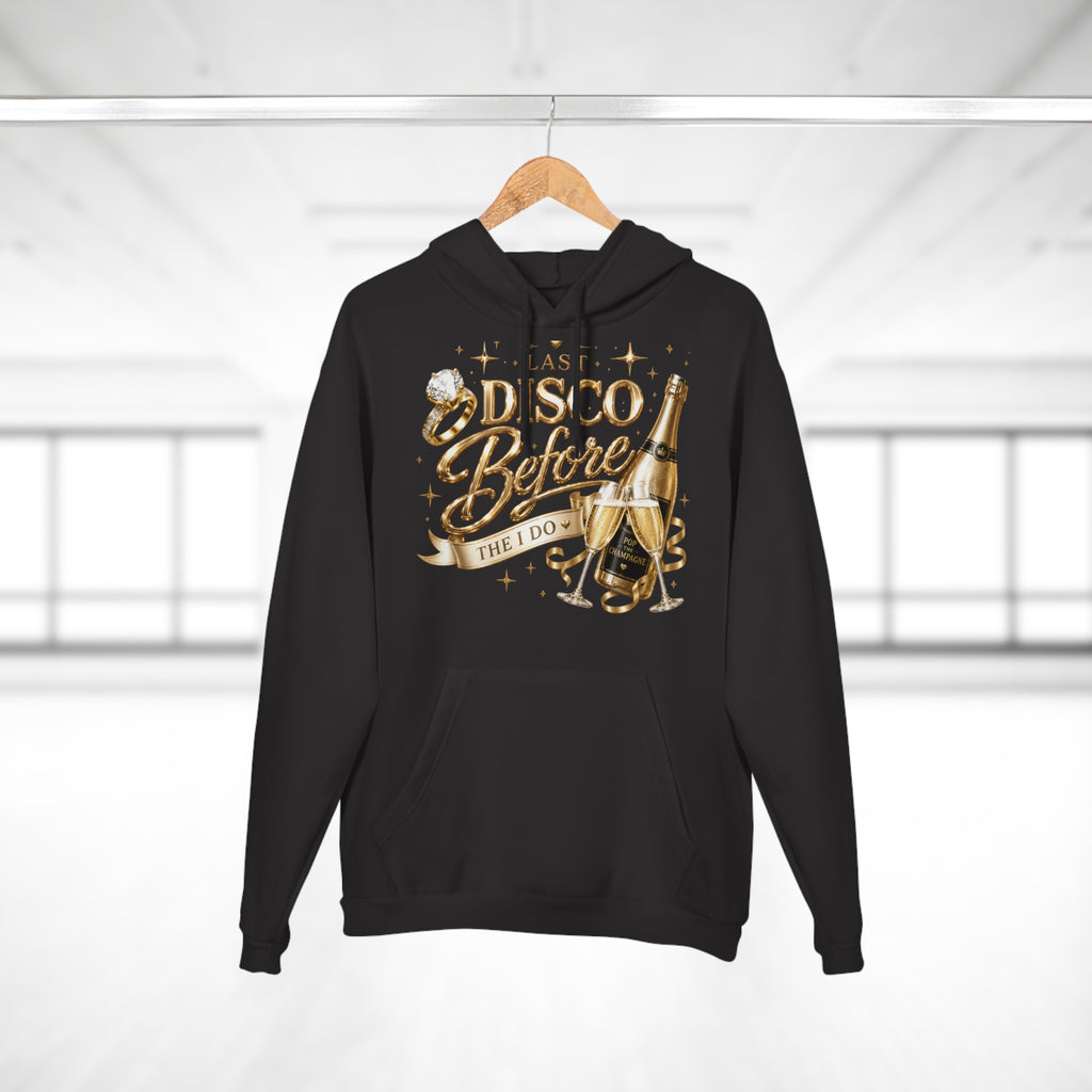 Bride-to-Be Hoodie — "Last Disco Before I Do" Bachelorette Pullover