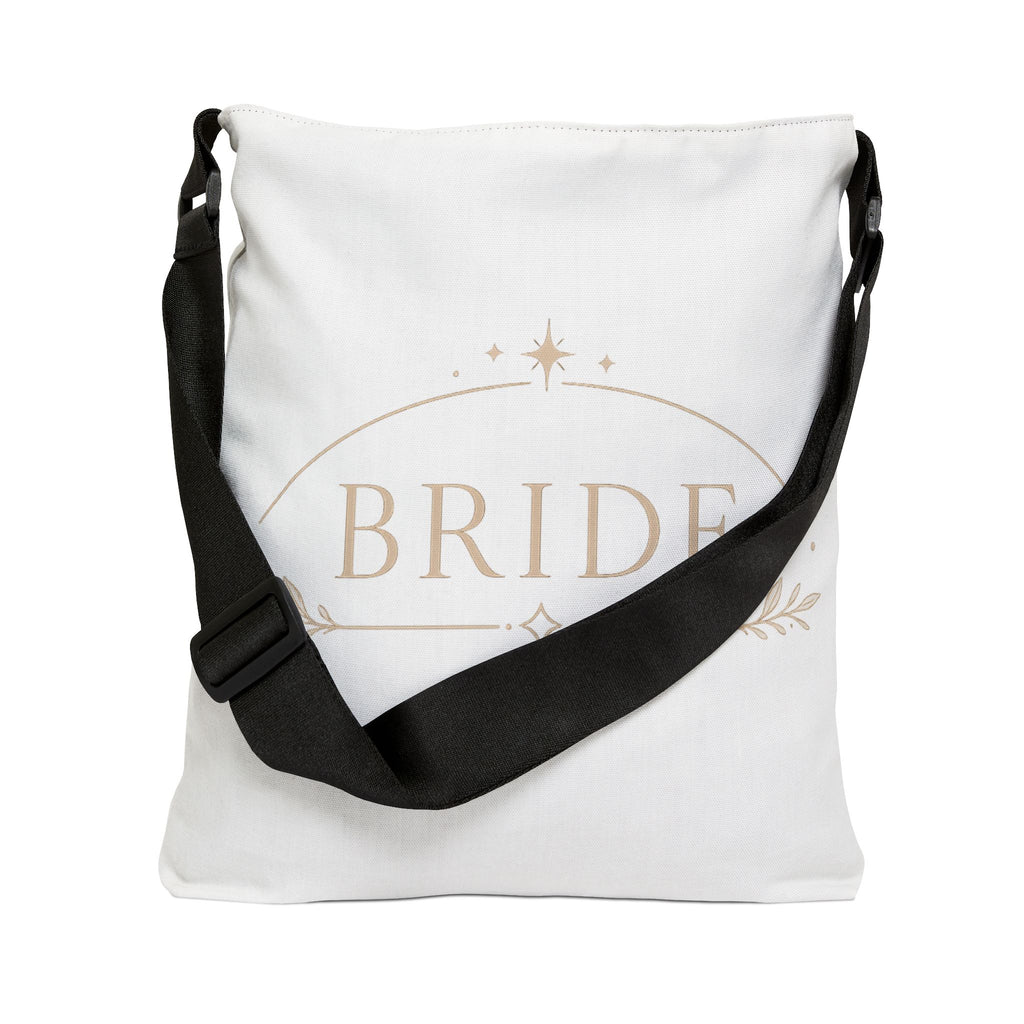 Bride Adjustable Tote Bag — Elegant Bridal Party Crossbody Tote