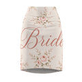 Bride Floral Pencil Skirt — Romantic Rose Bridal Skirt for Bachelorette & Wedding Events