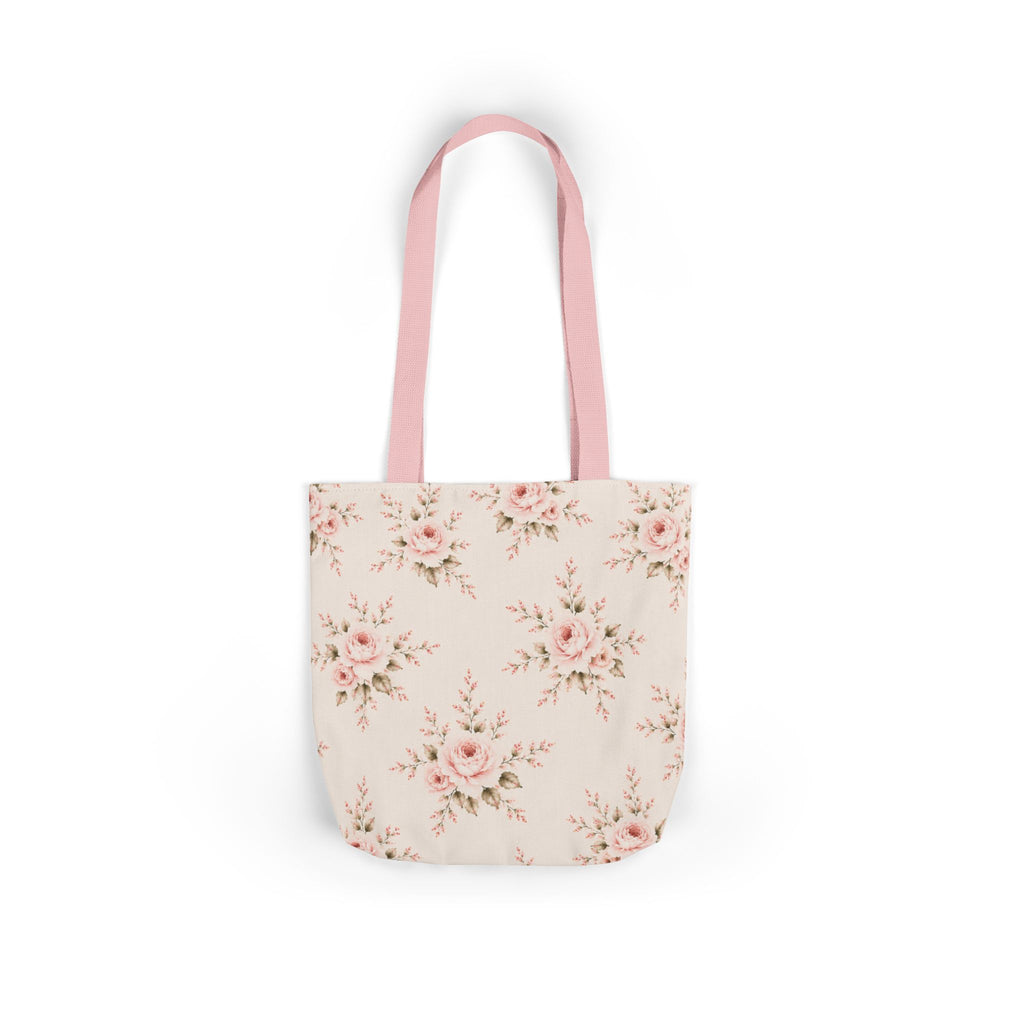 Bride Floral Canvas Tote Bag — Bridal Party, Bachelorette & Wedding Gift