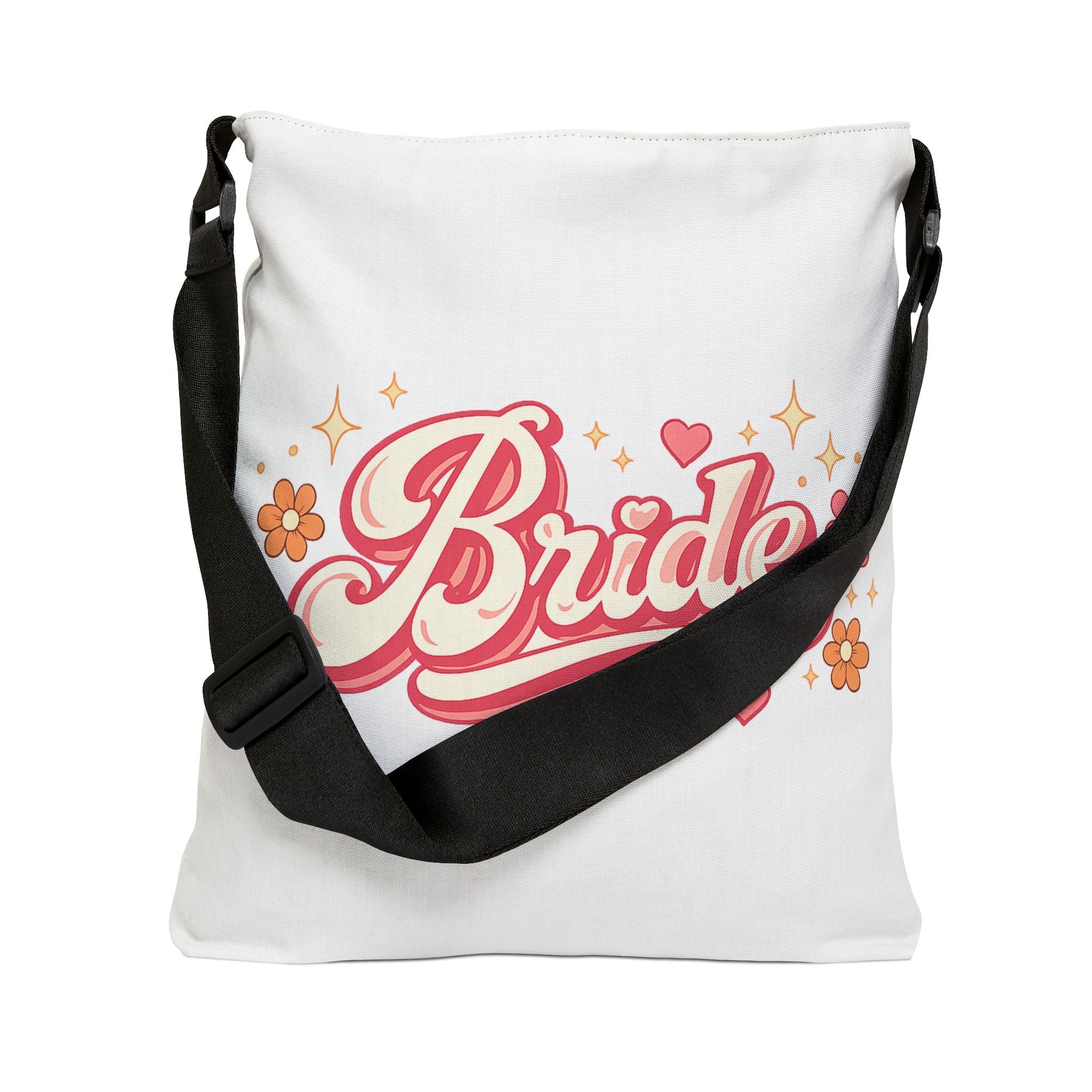 Bride Adjustable Tote Bag — Pink Floral Bachelorette Bridal Shower Gift